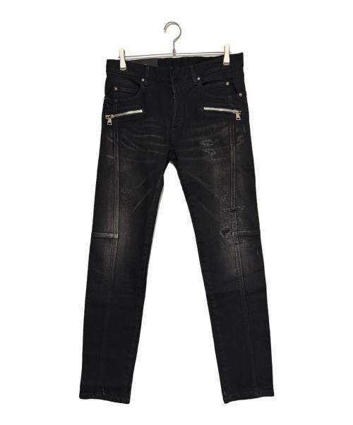 BALMAIN PARIS ブラックスキニーデニム ジッパーポケット付き 5601000722975576_01_8118w.jpeg