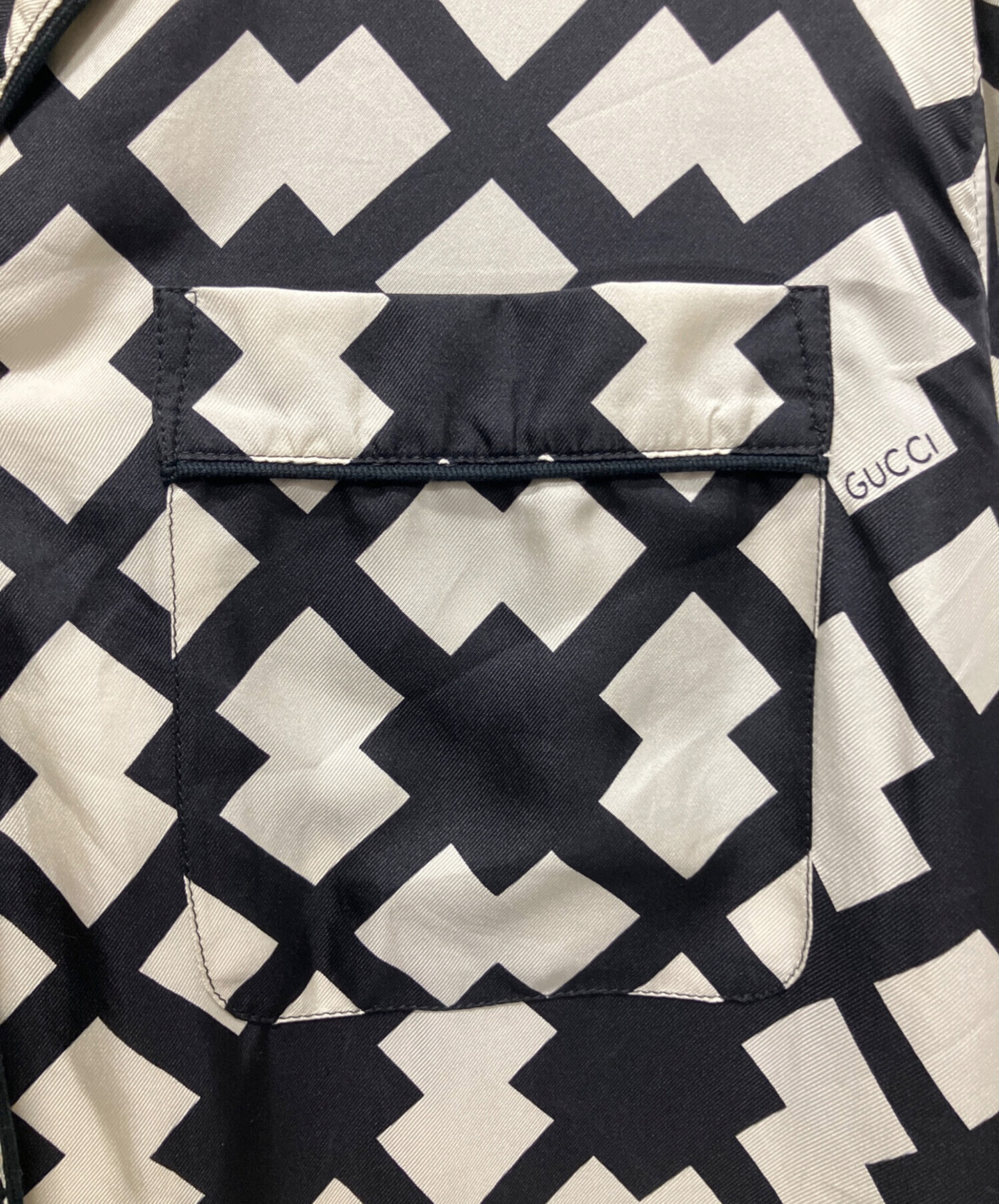 中古・古着通販】GUCCI (グッチ) シルクシャツ/パジャマシャツ 