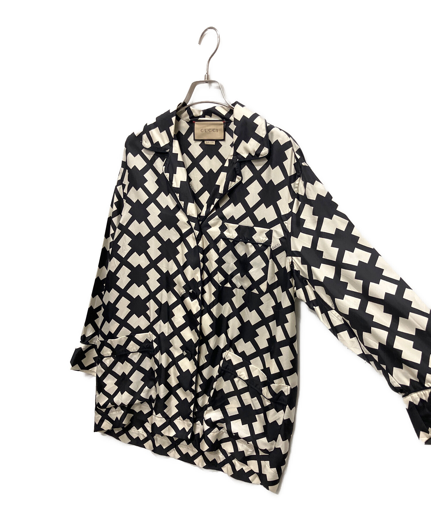 中古・古着通販】GUCCI (グッチ) シルクシャツ/パジャマシャツ