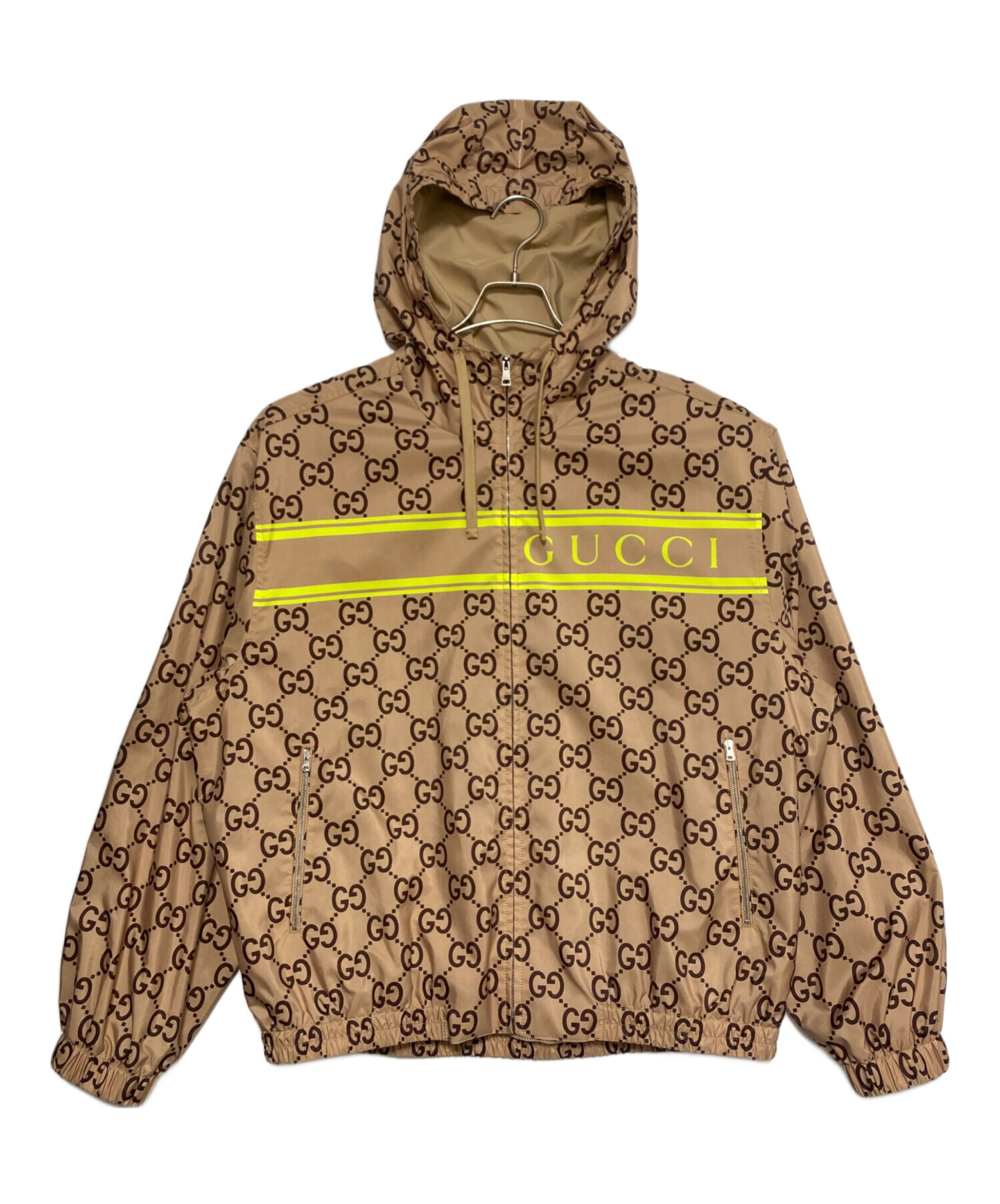 中古・古着通販】GUCCI (グッチ) ライトナイロン GGフードジャケット