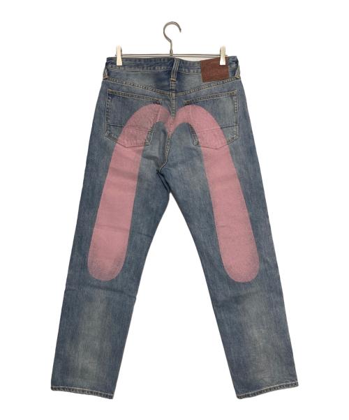 EVISUジーンズ　ピンクプリント 中古・古着通販】EVISU (エヴィス) Daicock Print Baggy Jeans スカイ