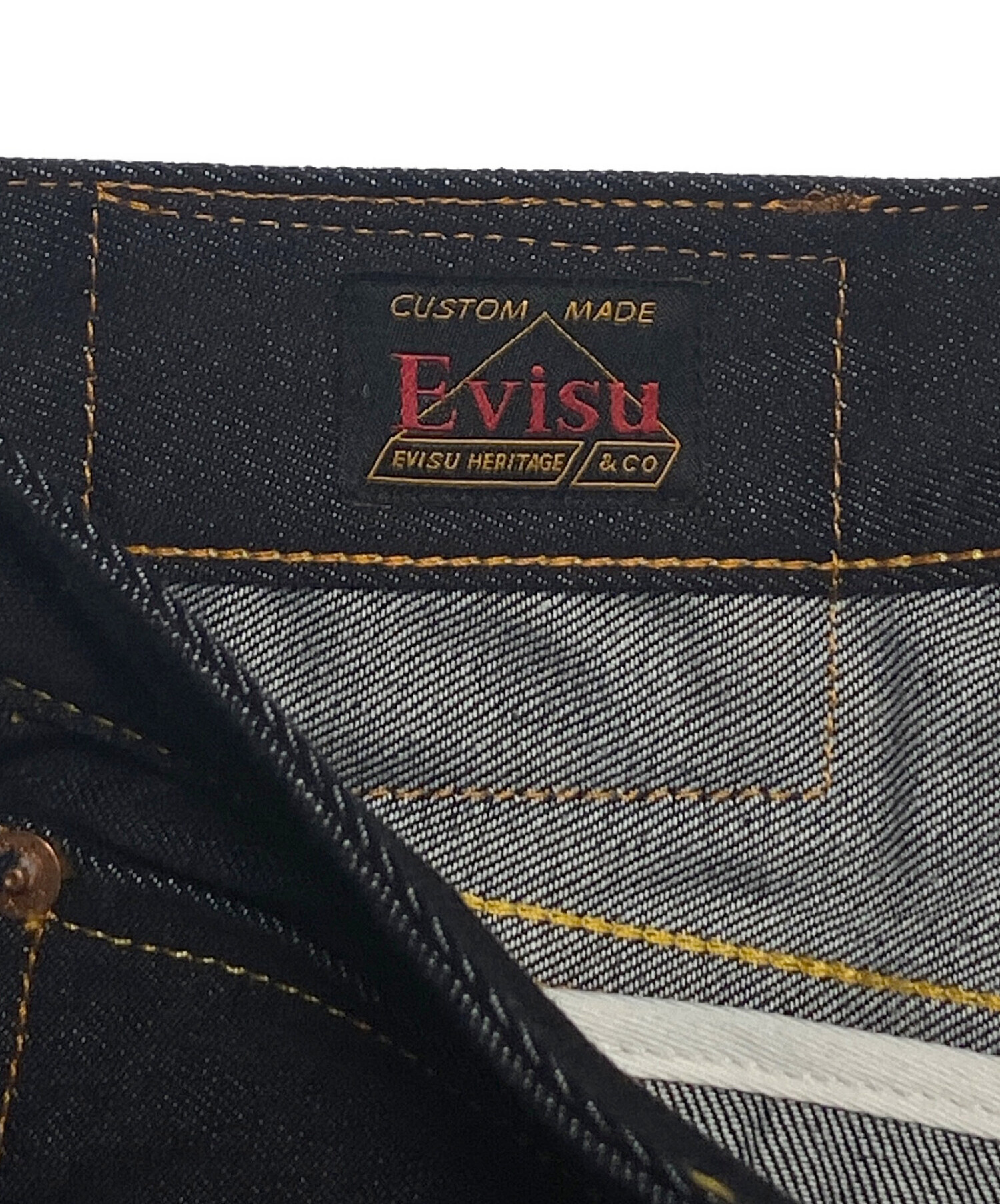 中古・古着通販】EVISU (エヴィス) パッチワーク刺繍大黒インサート