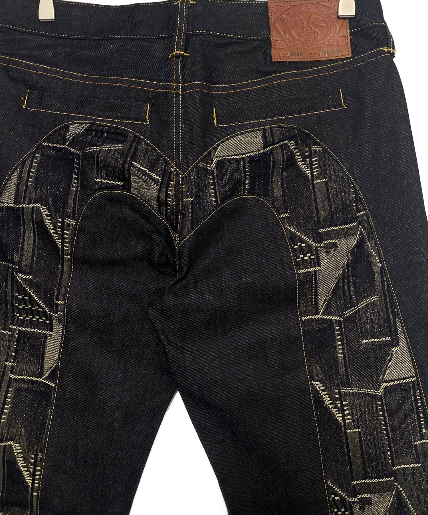 中古・古着通販】EVISU (エヴィス) パッチワーク刺繍大黒インサート