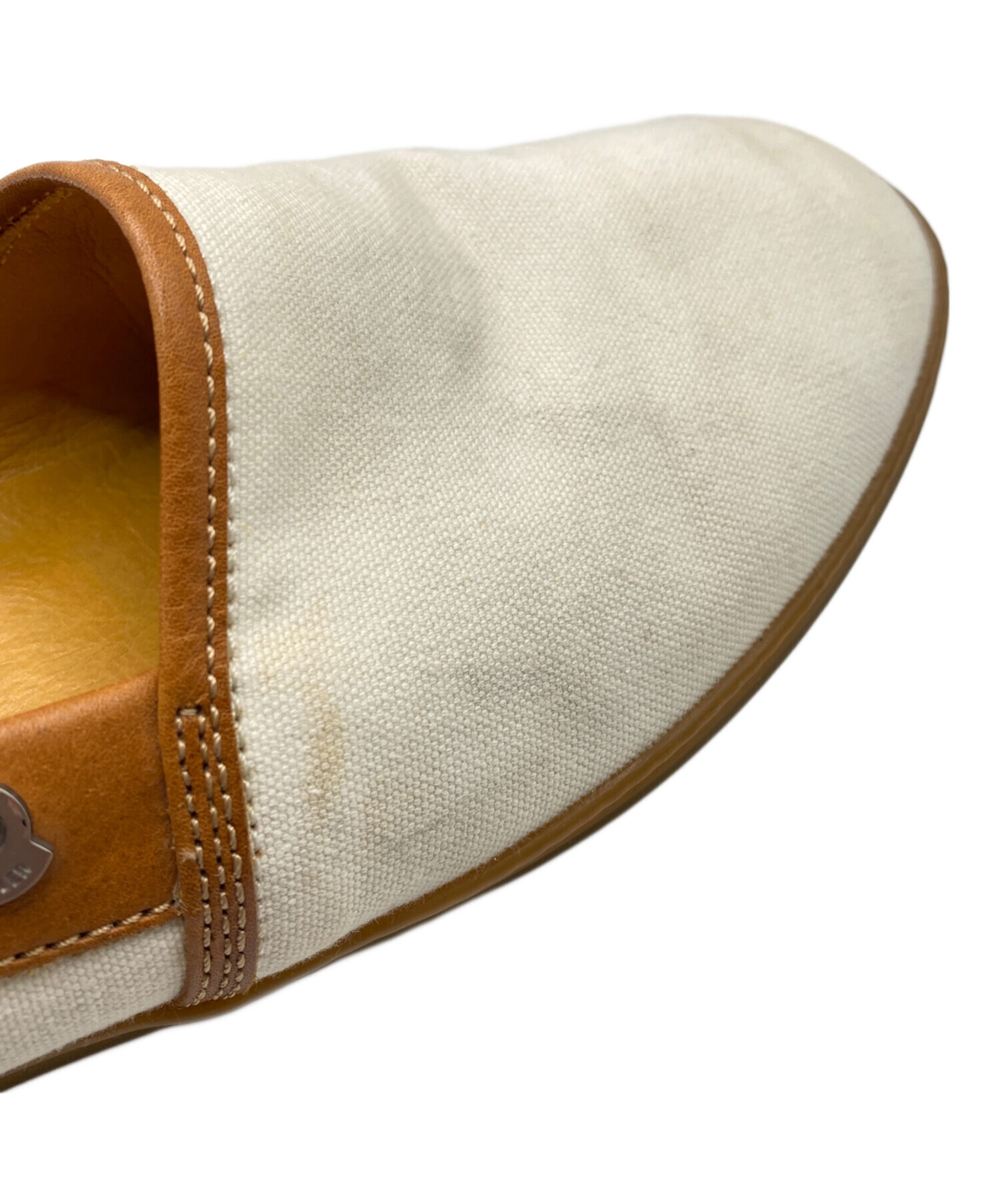 中古・古着通販】MONCLER (モンクレール) デッキシューズ ホワイト