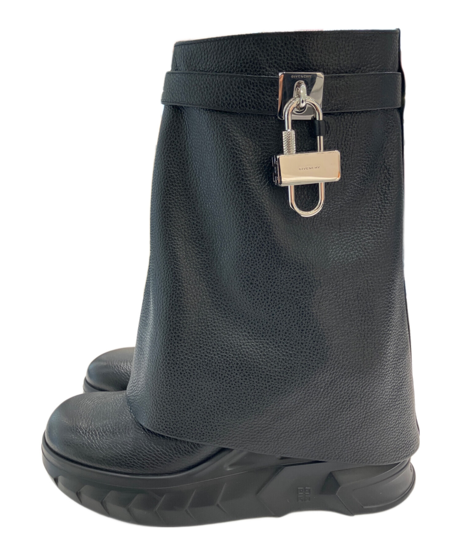 中古・古着通販】GIVENCHY (ジバンシィ) Shark Lock Biker Ankle Boots