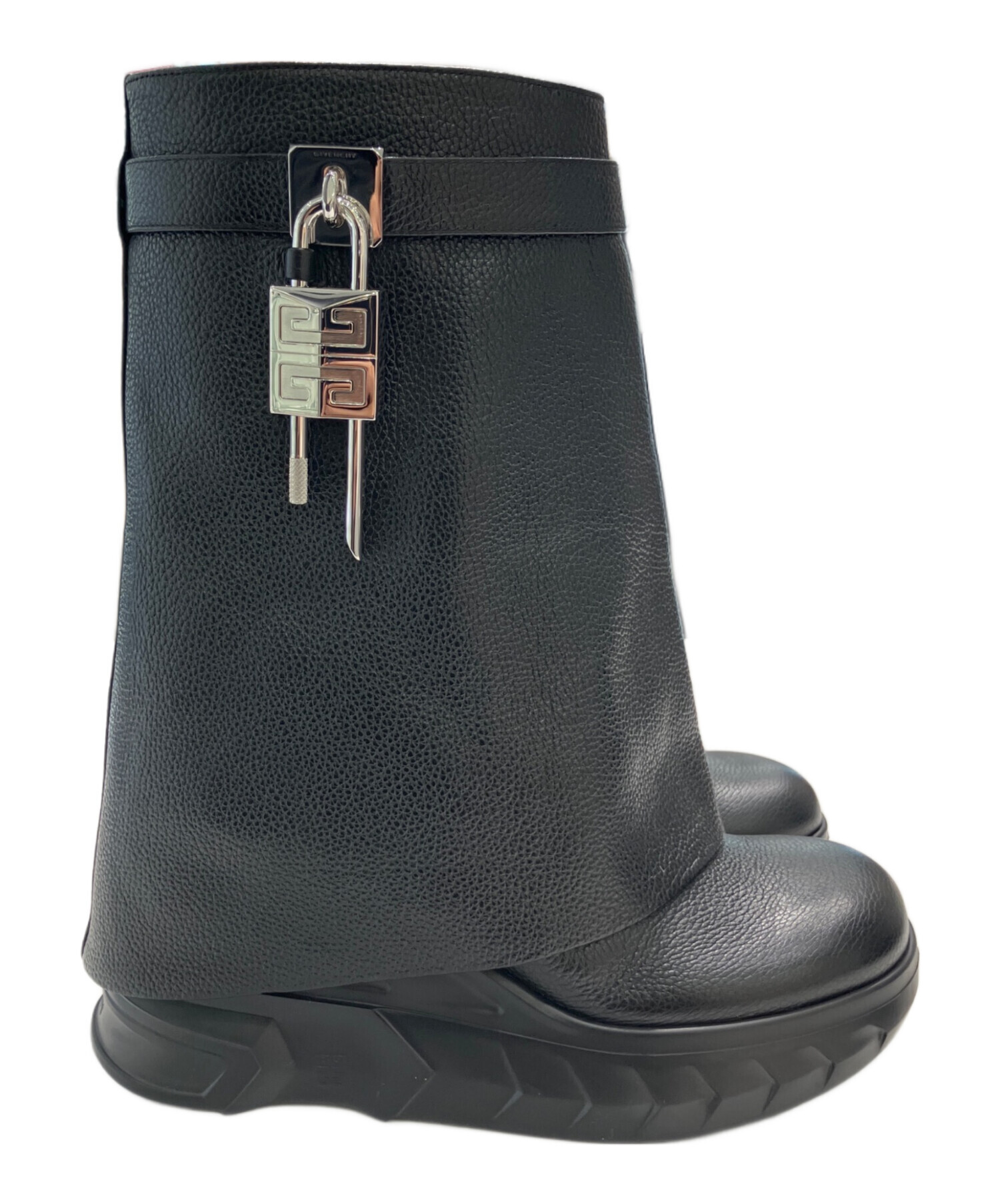 中古・古着通販】GIVENCHY (ジバンシィ) Shark Lock Biker Ankle Boots