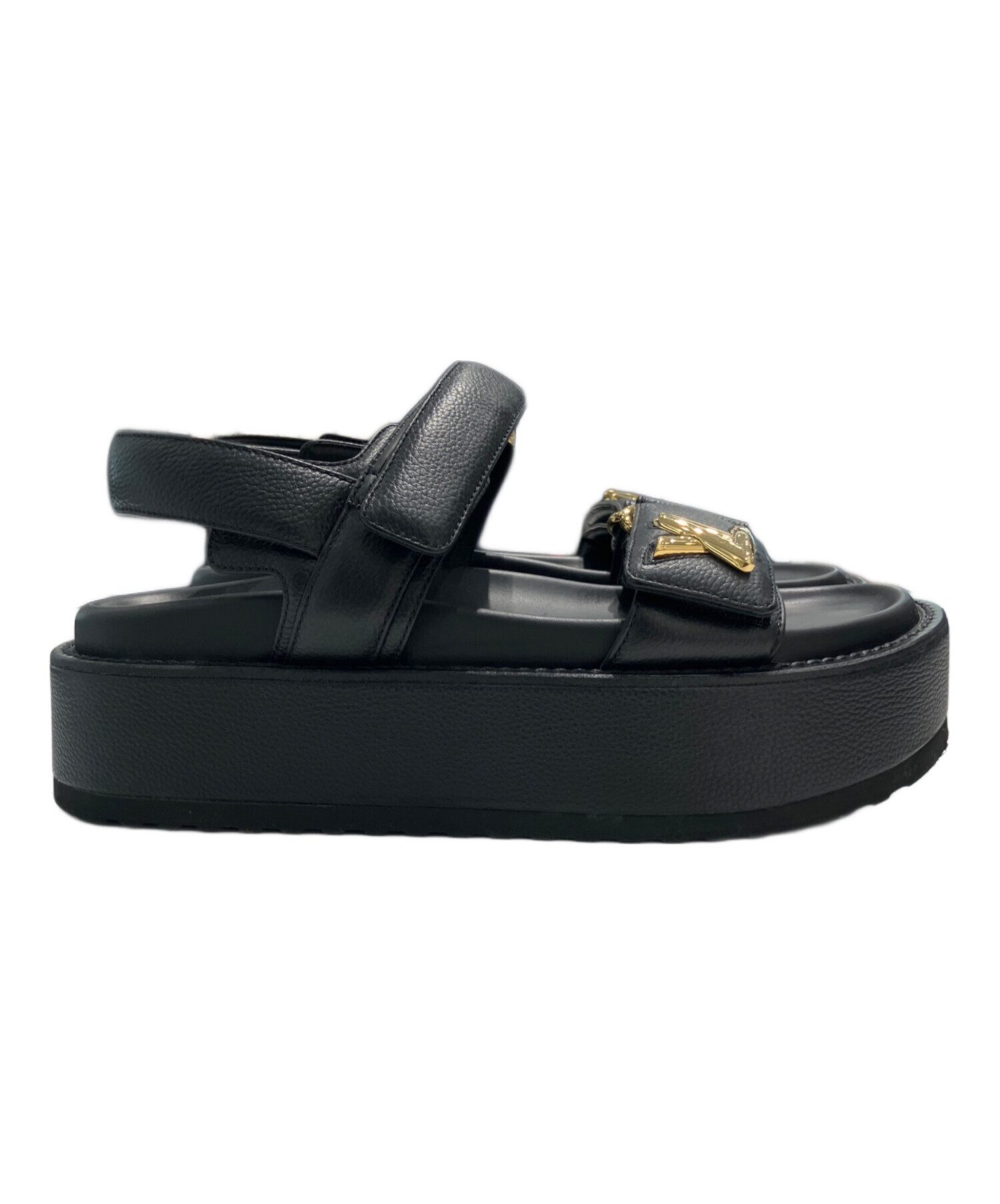 美品✨LOUIS VUITTON ブラックサンダル箱付き！ 中古・古着通販】LOUIS VUITTON (ルイ ヴィトン) LV Sunset Sandal