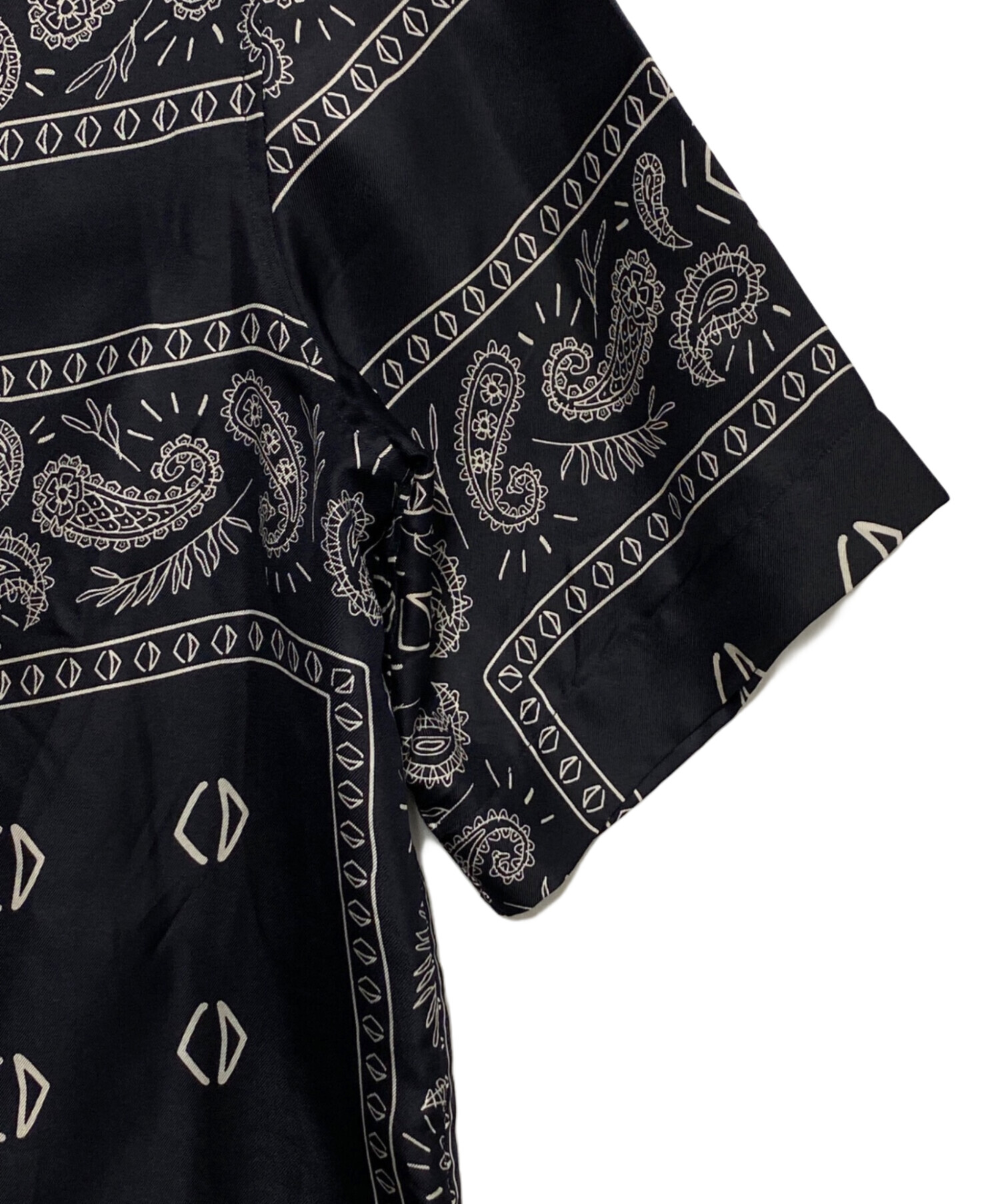 中古・古着通販】DIOR (ディオール) short sleeve silk shirt ネイビー 