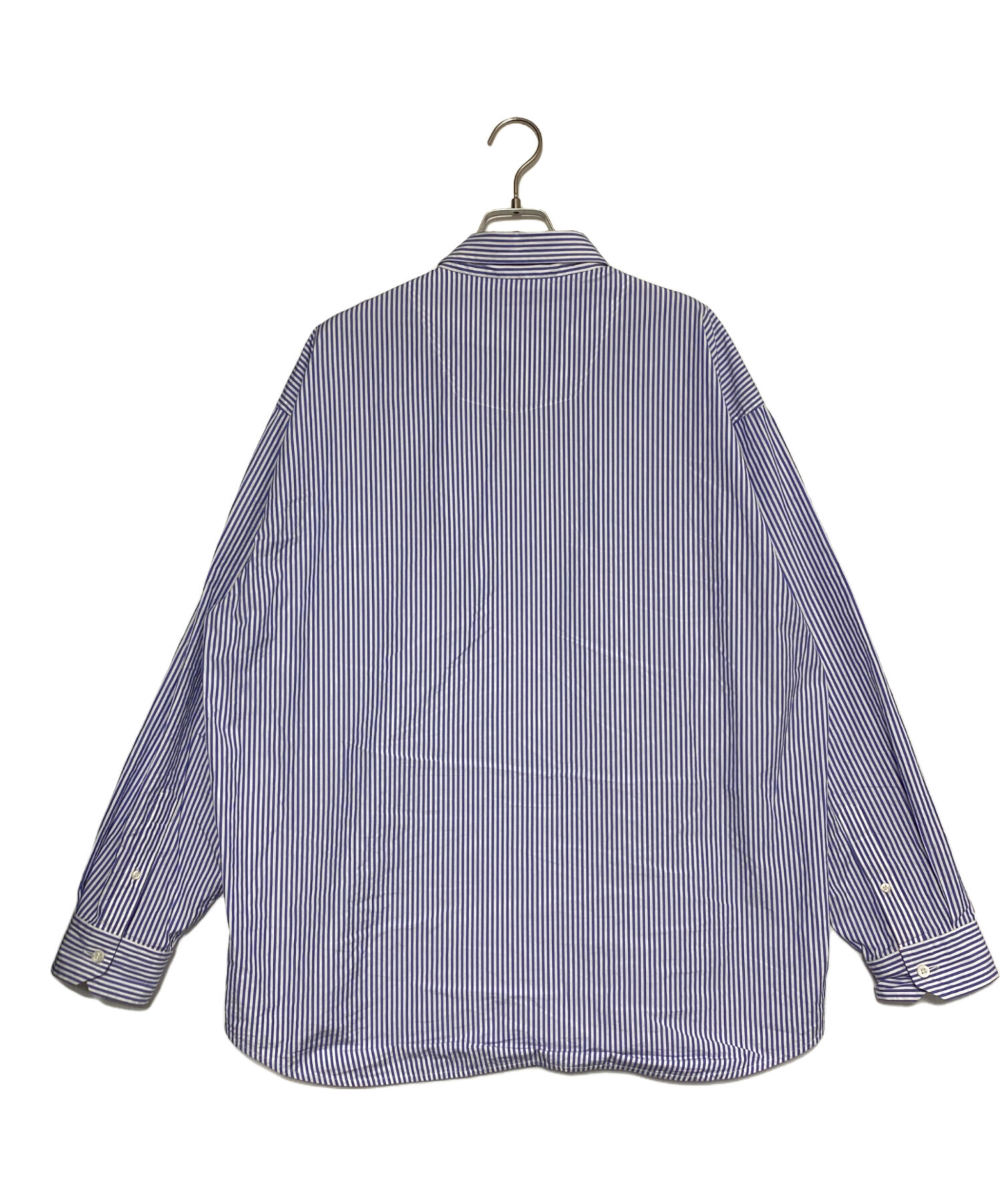 BALENCIAGAストライプシャツ36サイズ 中古・古着通販】BALENCIAGA (バレンシアガ) バックロゴストライプ