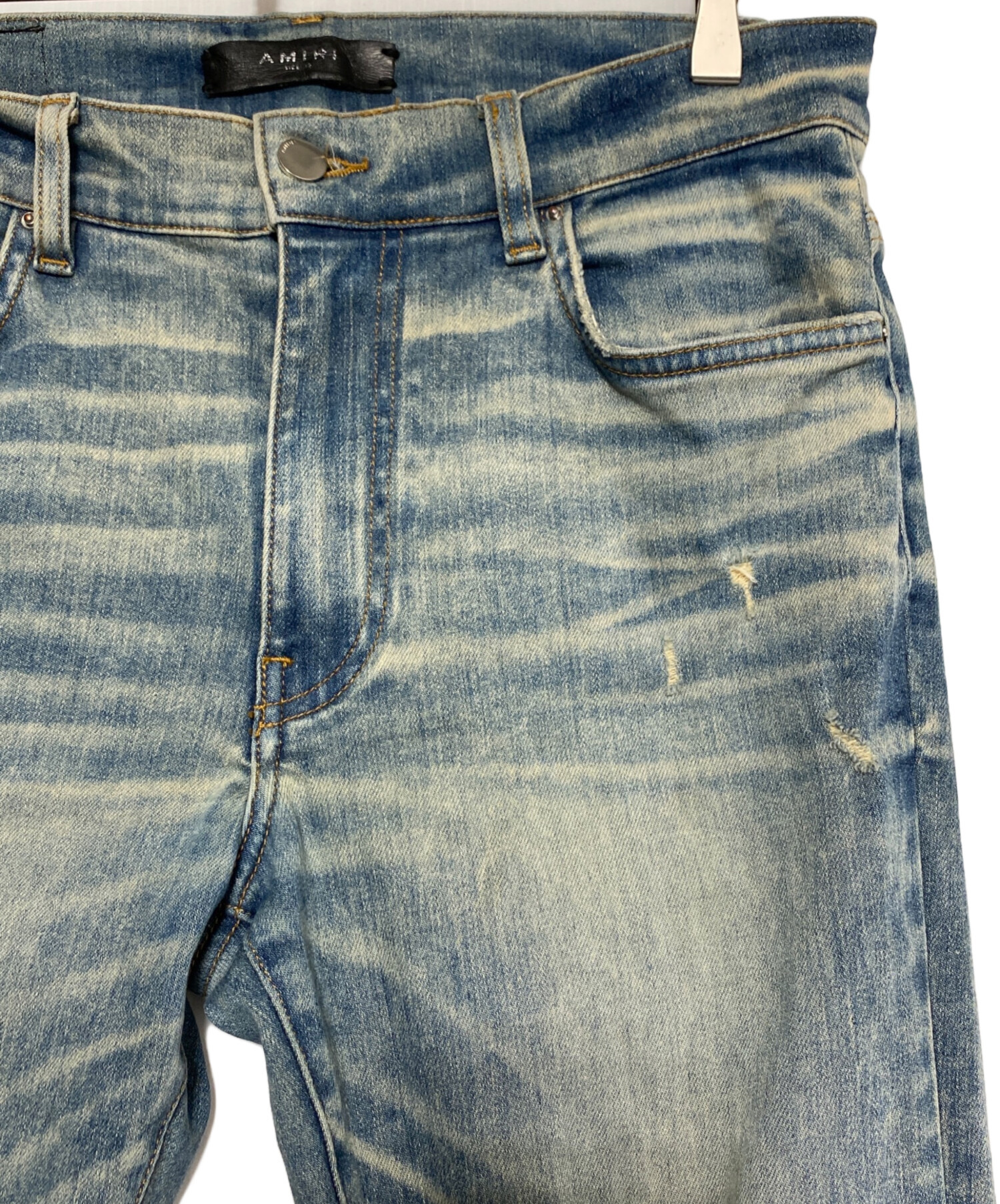 中古・古着通販】AMIRI (アミリ) ダメージ加工デニムパンツ ブルー