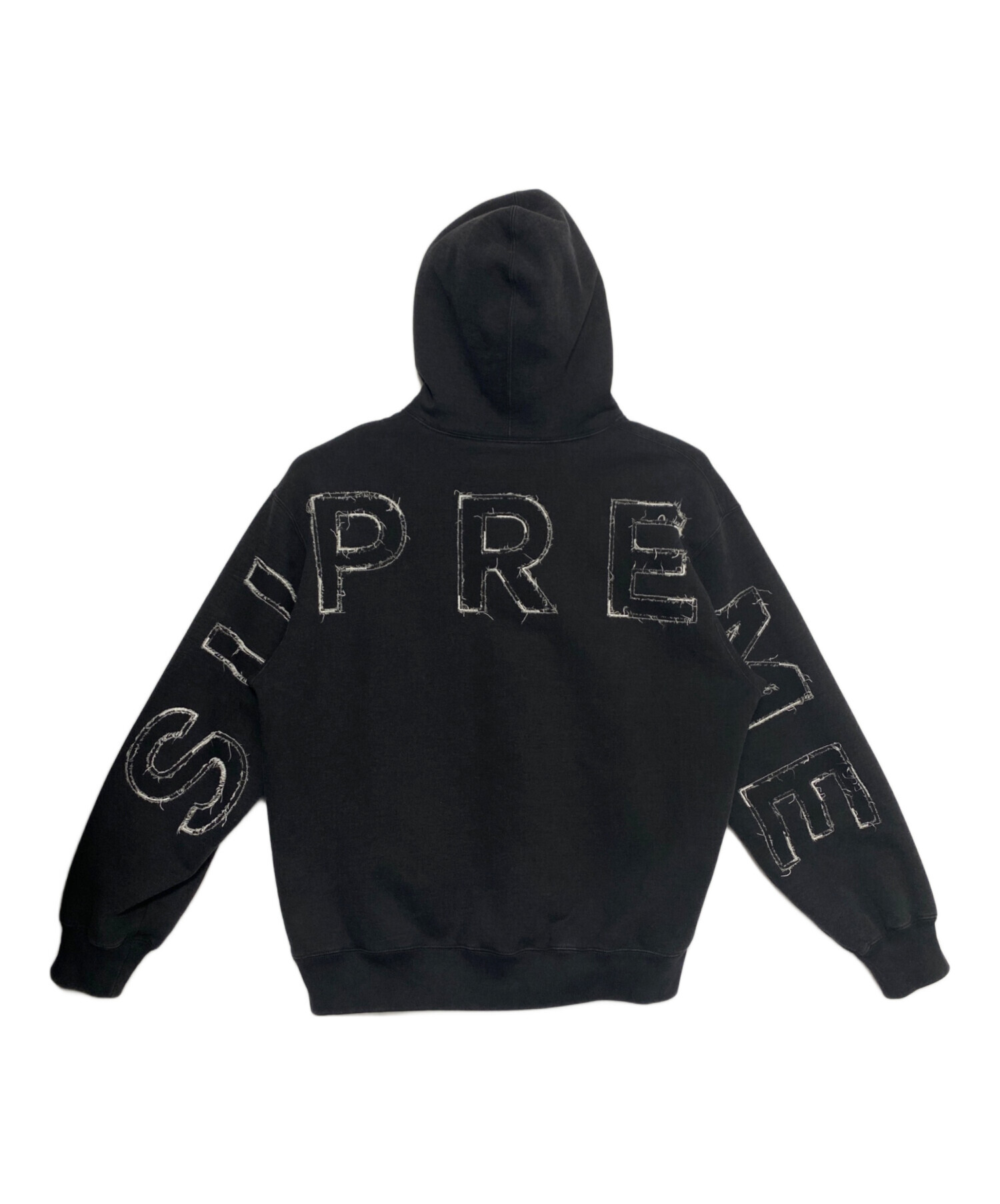 Supreme　パーファレイティド レザー フーディー スウェットシャツ 中古・古着通販】SUPREME (シュプリーム) 25SS Frayed Hooded