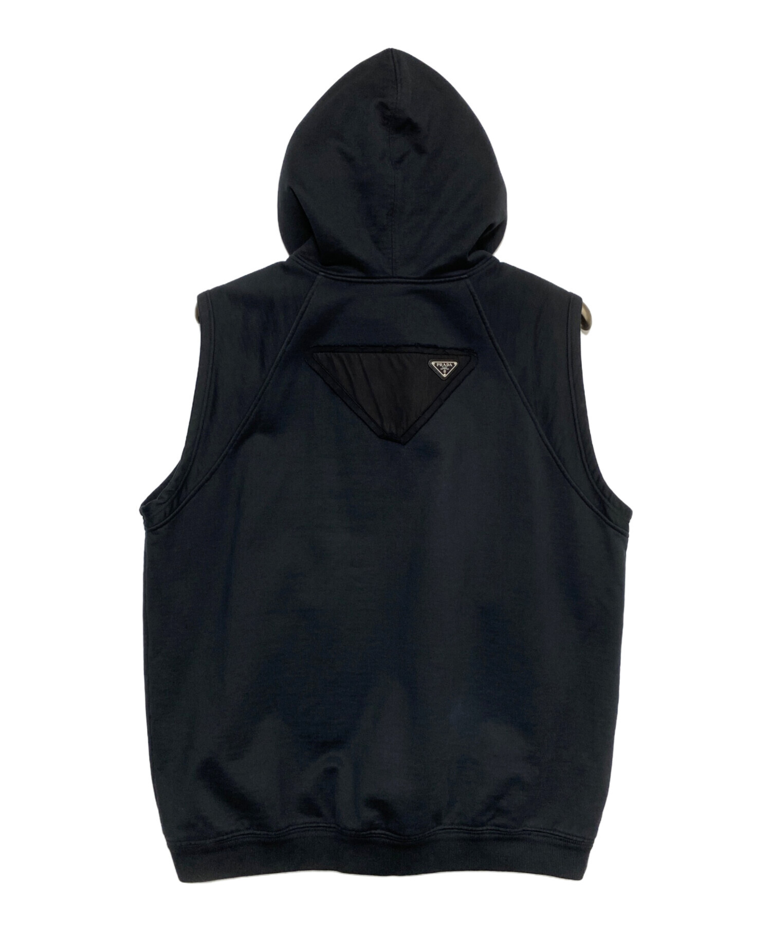 中古・古着通販】PRADA (プラダ) トライアングルロゴパーカー ブラック