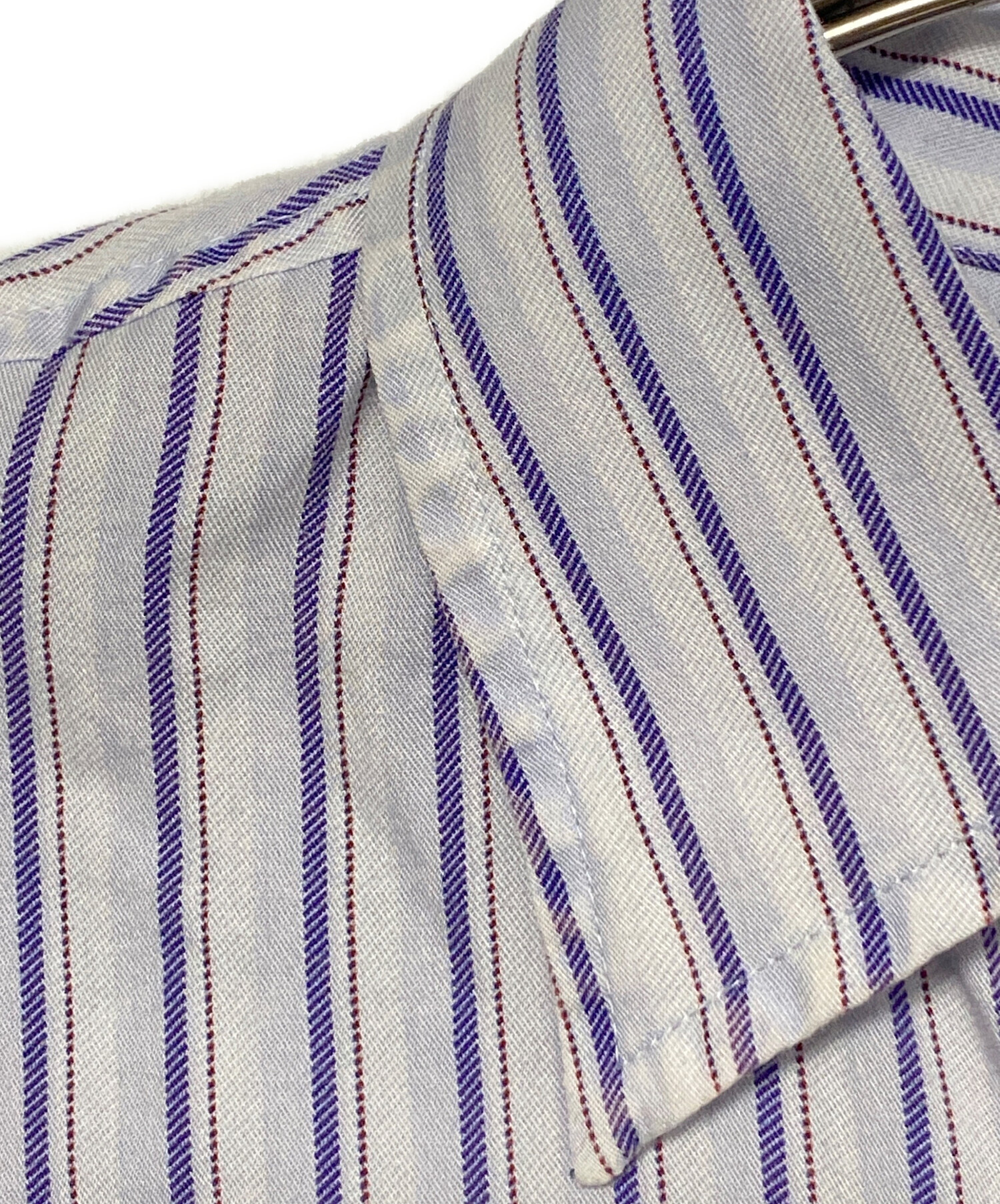 中古・古着通販】BoTT (ボット) Printed Striped Shirt パープル 