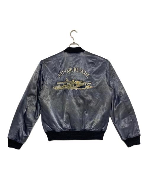 ダブルアールエル RRL rrl ライダース ナイロン 中古・古着通販】RRL (ダブルアールエル) ジャケット スカイブルー