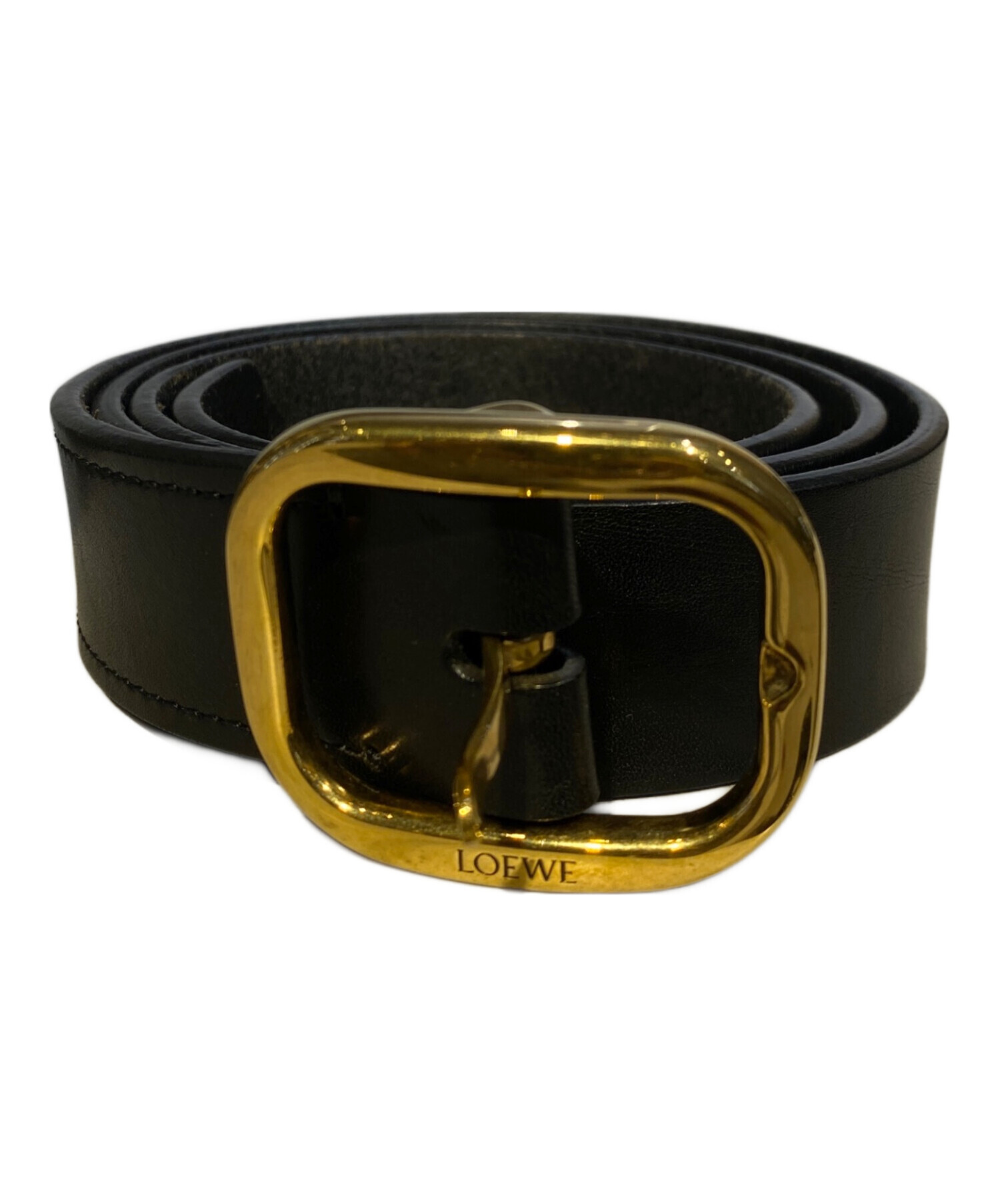 LOEWE ロエベ ベルト  黒 【古着】【中古】【送料無料】 LOEWE（ロエベ） 中古 ベルト レディース ブランド アナグラム ベルト