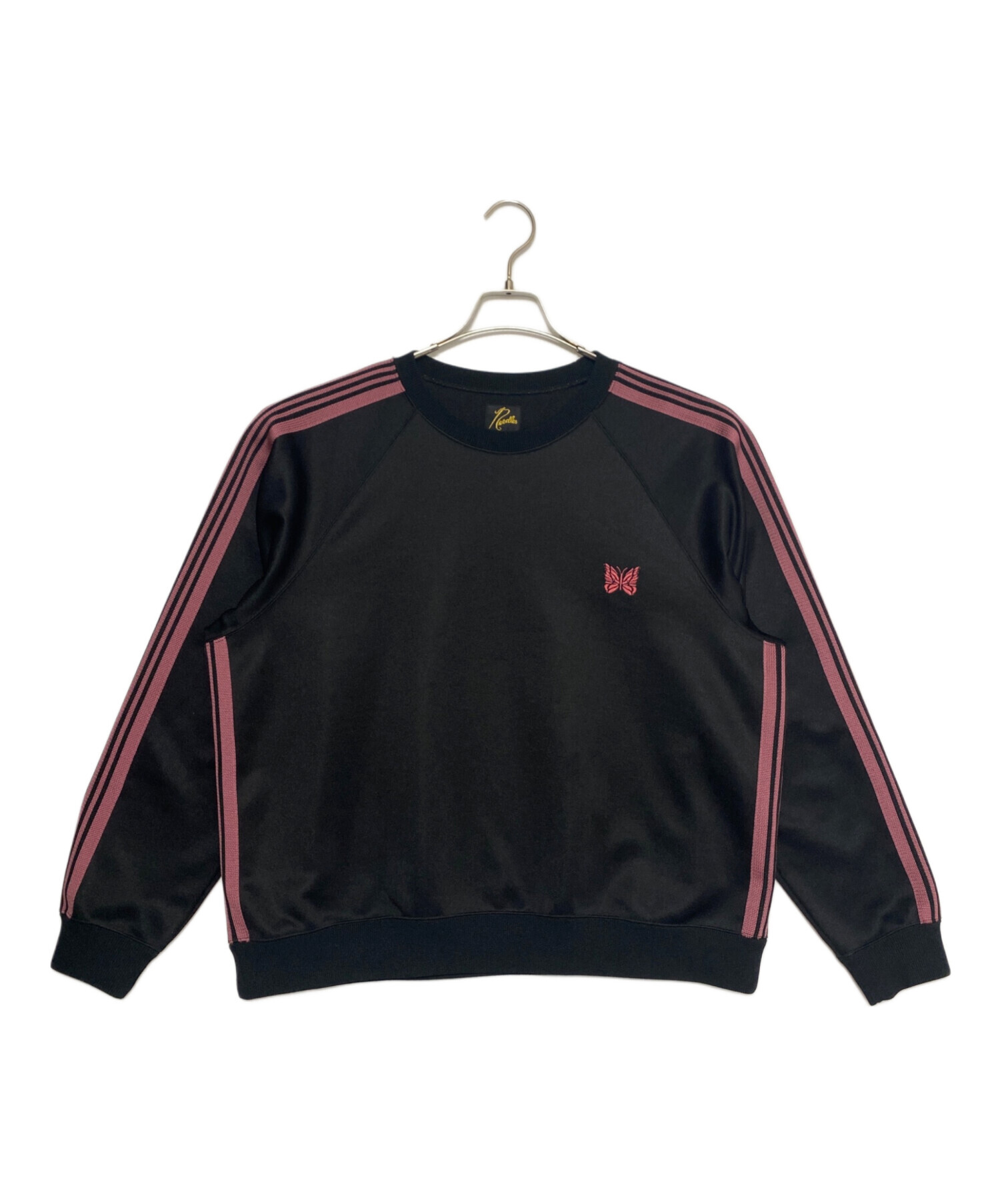 NEEDLES トラッククルーネック　ブラック×レトロピンク　XSサイズ 中古・古着通販】Needles (ニードルズ) Track Crew Neck Shirt