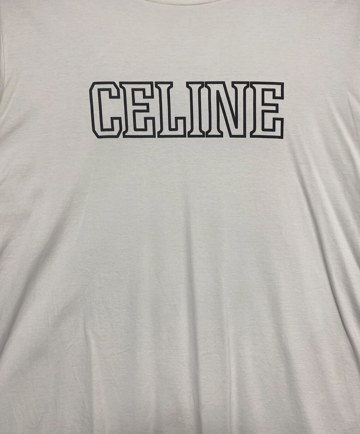 中古・古着通販】CELINE (セリーヌ) コットン ロングTシャツ ホワイト