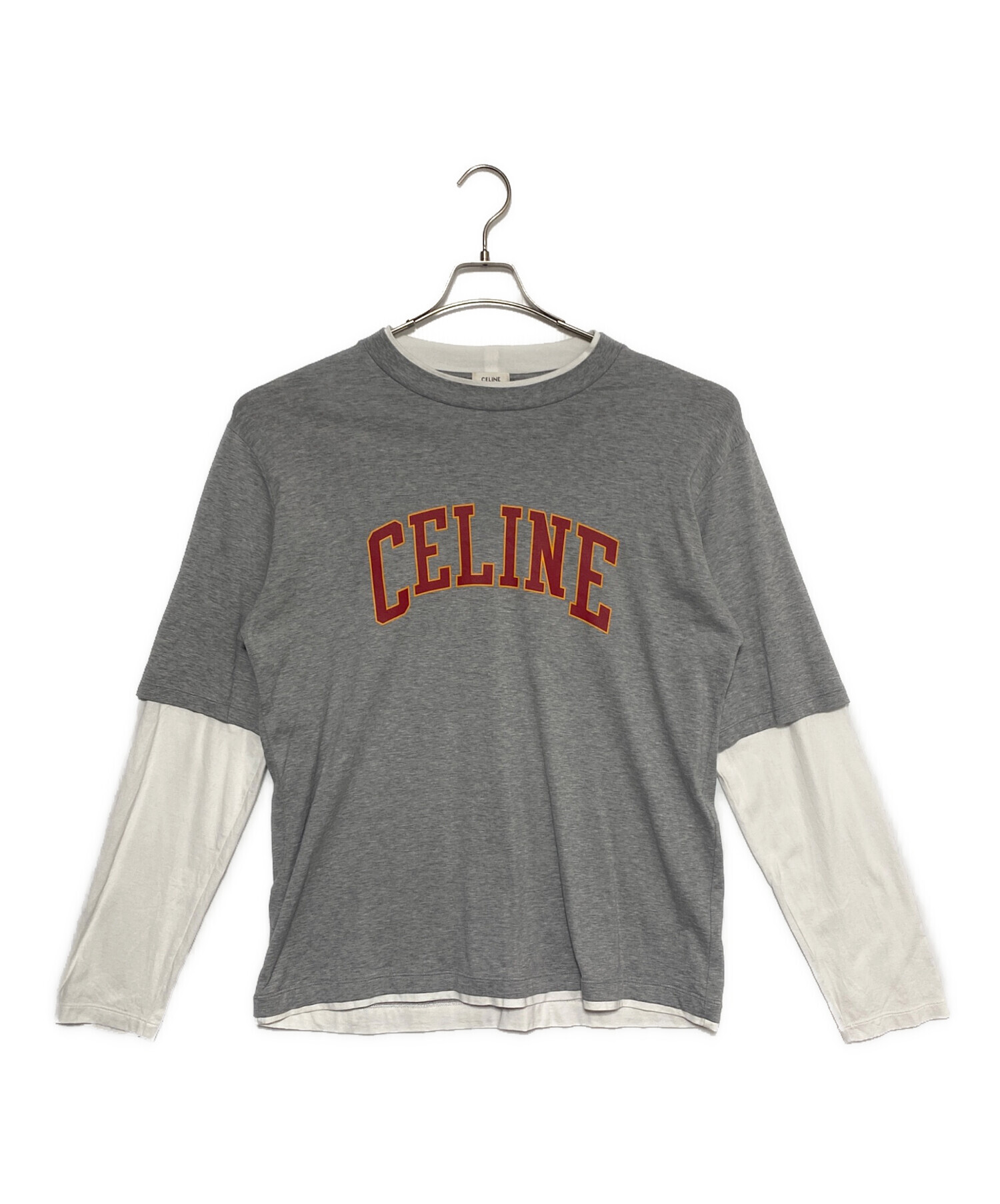 早い者勝ち CELINE ロゴTシャツ グレー 【公式通販】