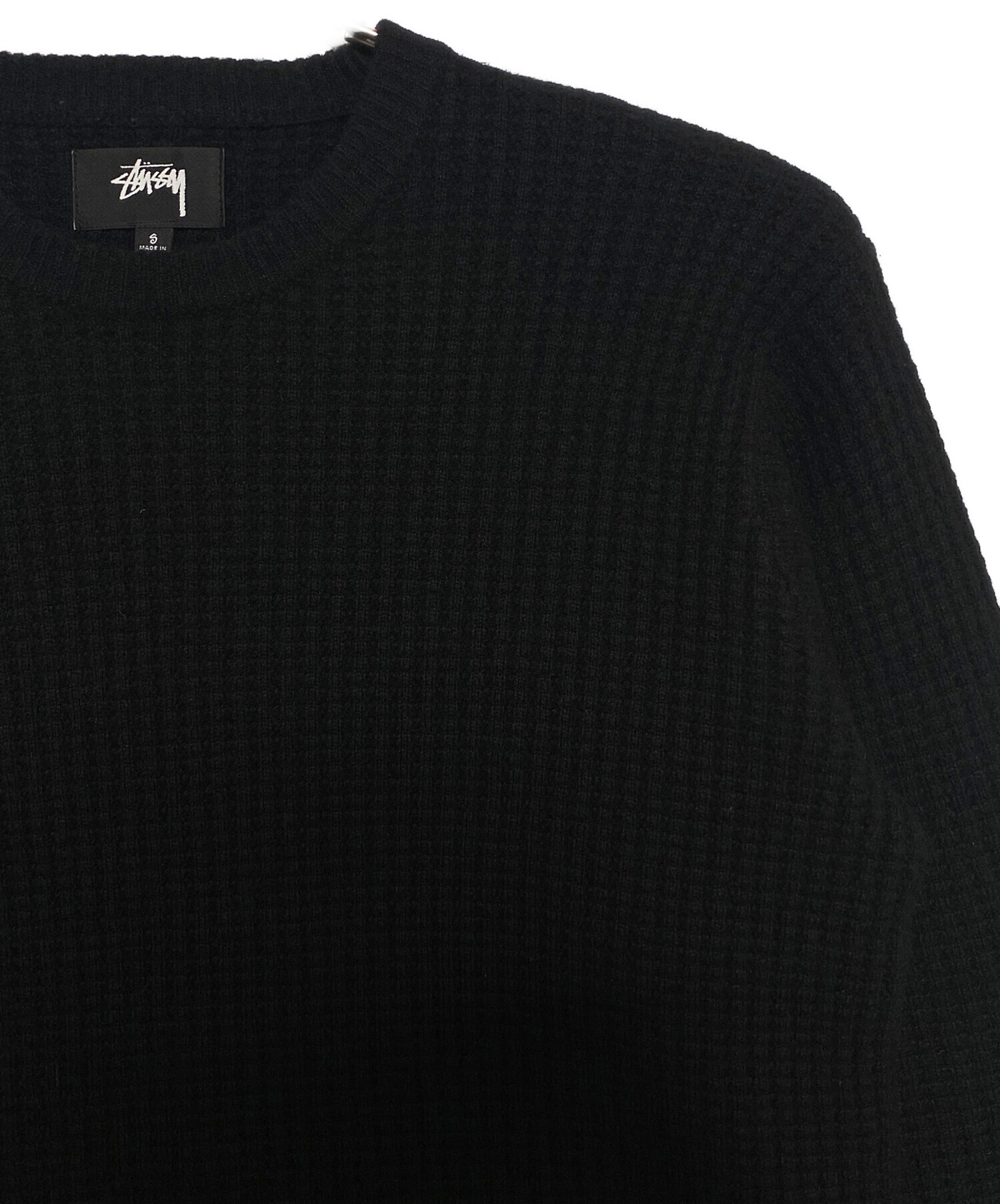 中古・古着通販】stussy (ステューシー) WAFFLE KNIT CASHMERE CREW 