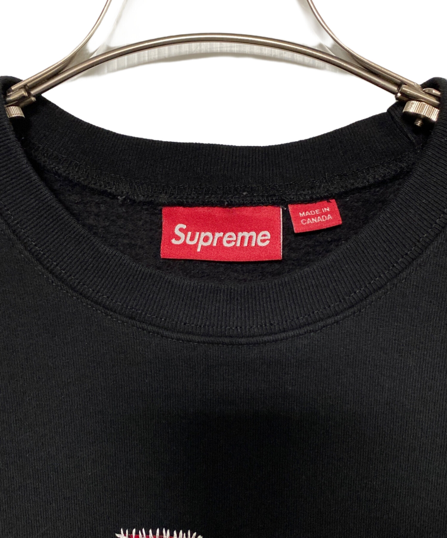 中古・古着通販】Supreme (シュプリーム) Plaid Arc Crewneck ブラック