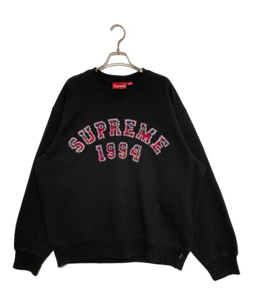 中古・古着通販】Supreme (シュプリーム) Plaid Arc Crewneck ブラック