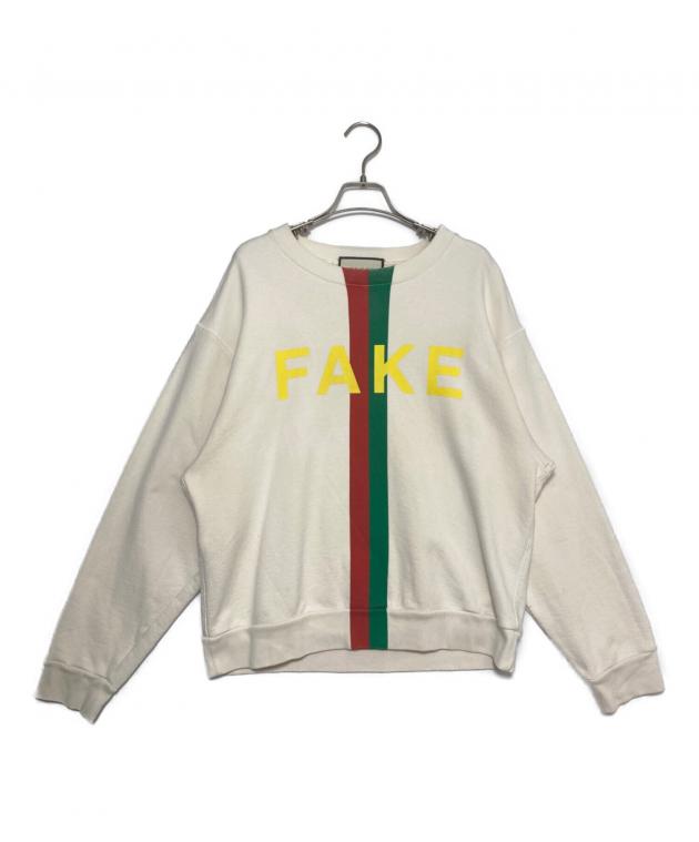 中古・古着通販】GUCCI (グッチ) FAKE NOT Sweat アイボリー サイズ:S