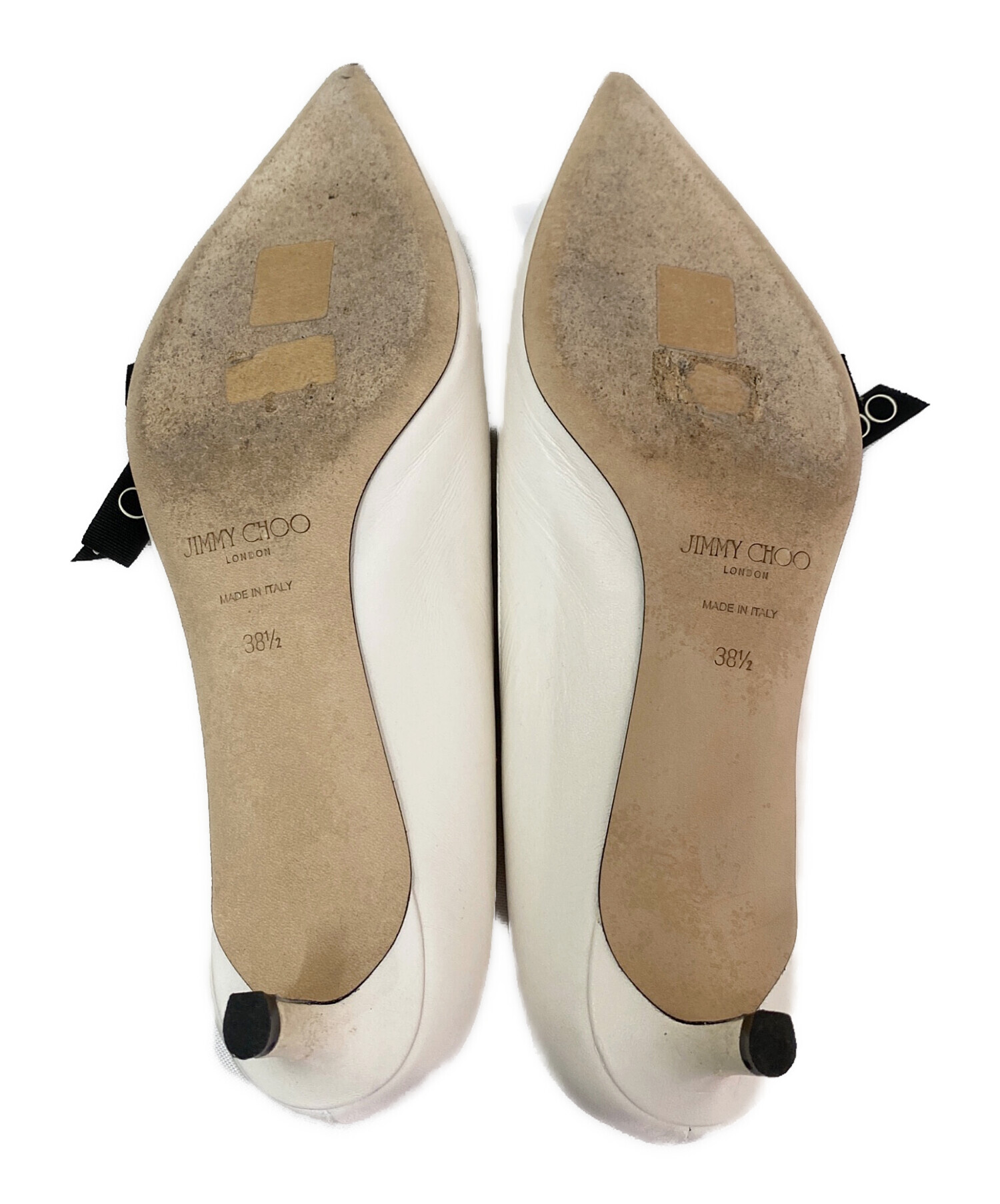 中古・古着通販】JIMMY CHOO (ジミーチュウ) ロゴリボン付きパンプス