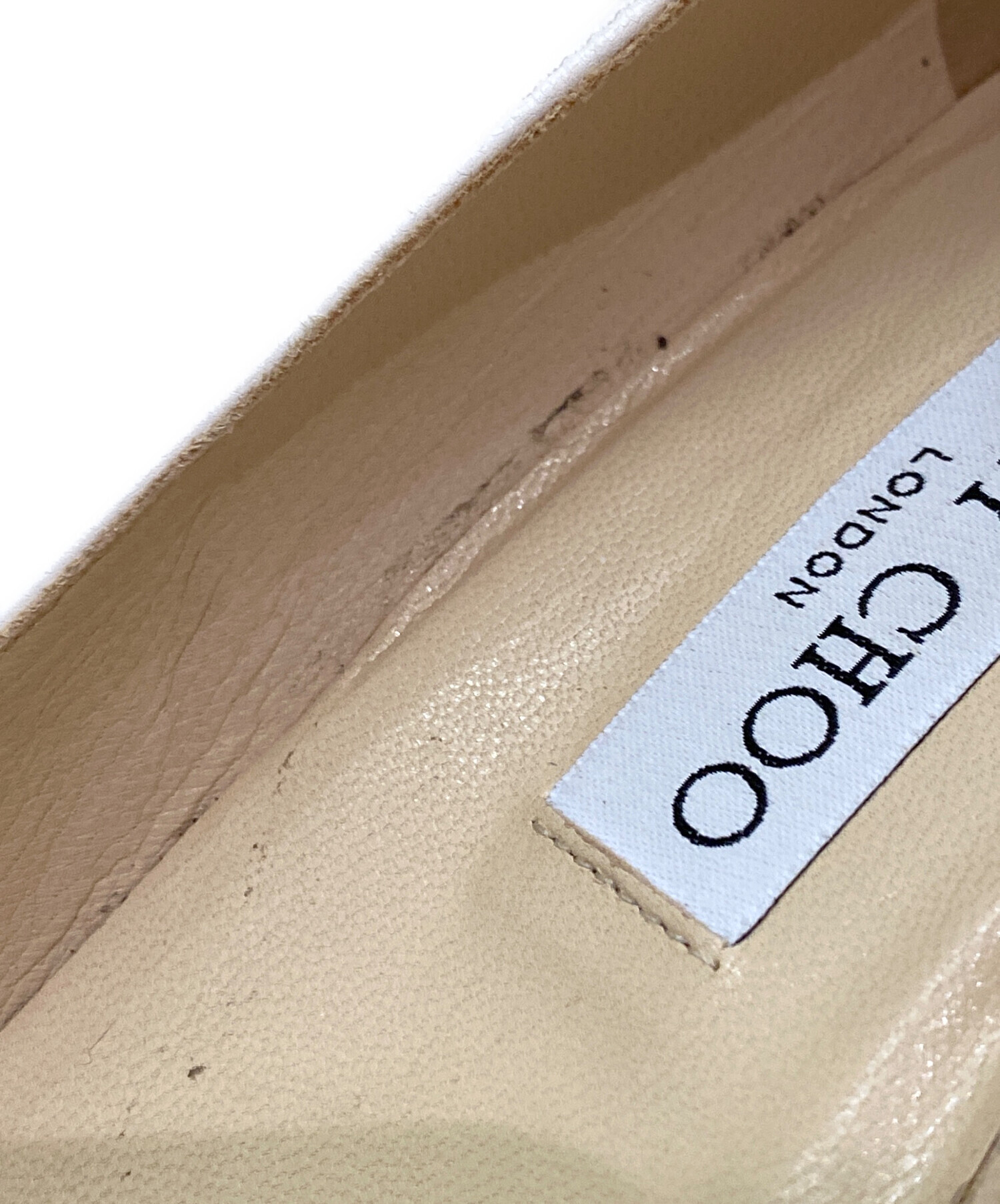 中古・古着通販】JIMMY CHOO (ジミーチュウ) ロゴリボン付きパンプス