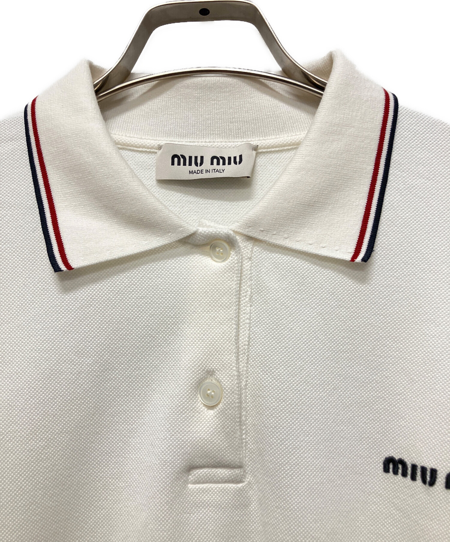 中古・古着通販】MIU MIU (ミュウミュウ) コットンピケ ポロシャツ