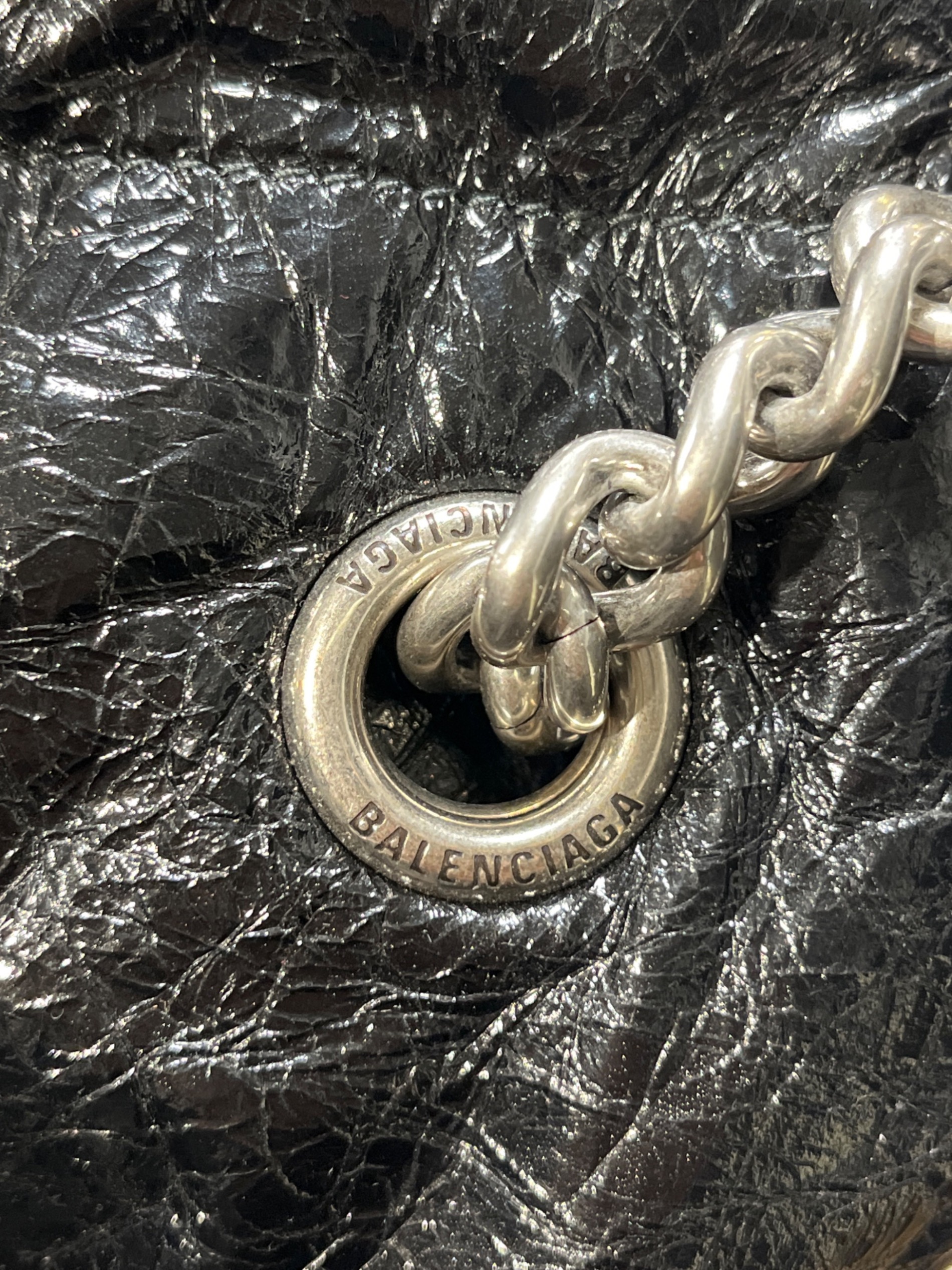 中古・古着通販】BALENCIAGA (バレンシアガ) Crush ミディアム トート