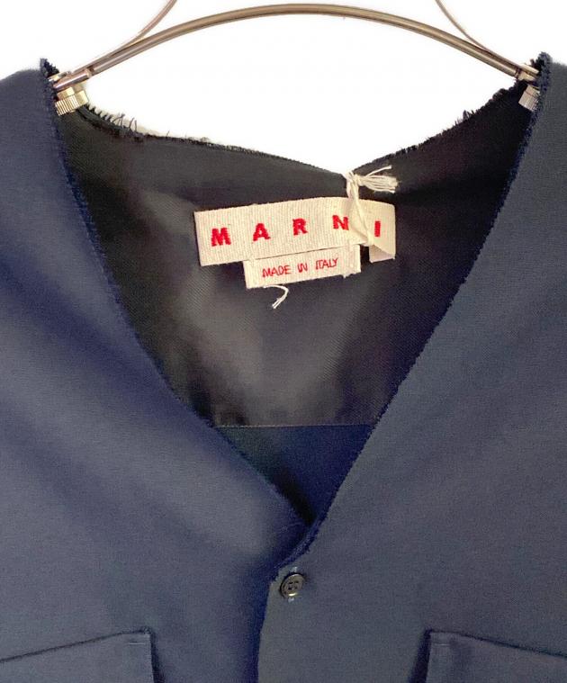 中古・古着通販】MARNI (マルニ) トロピカルウール ノーカラー Vネック