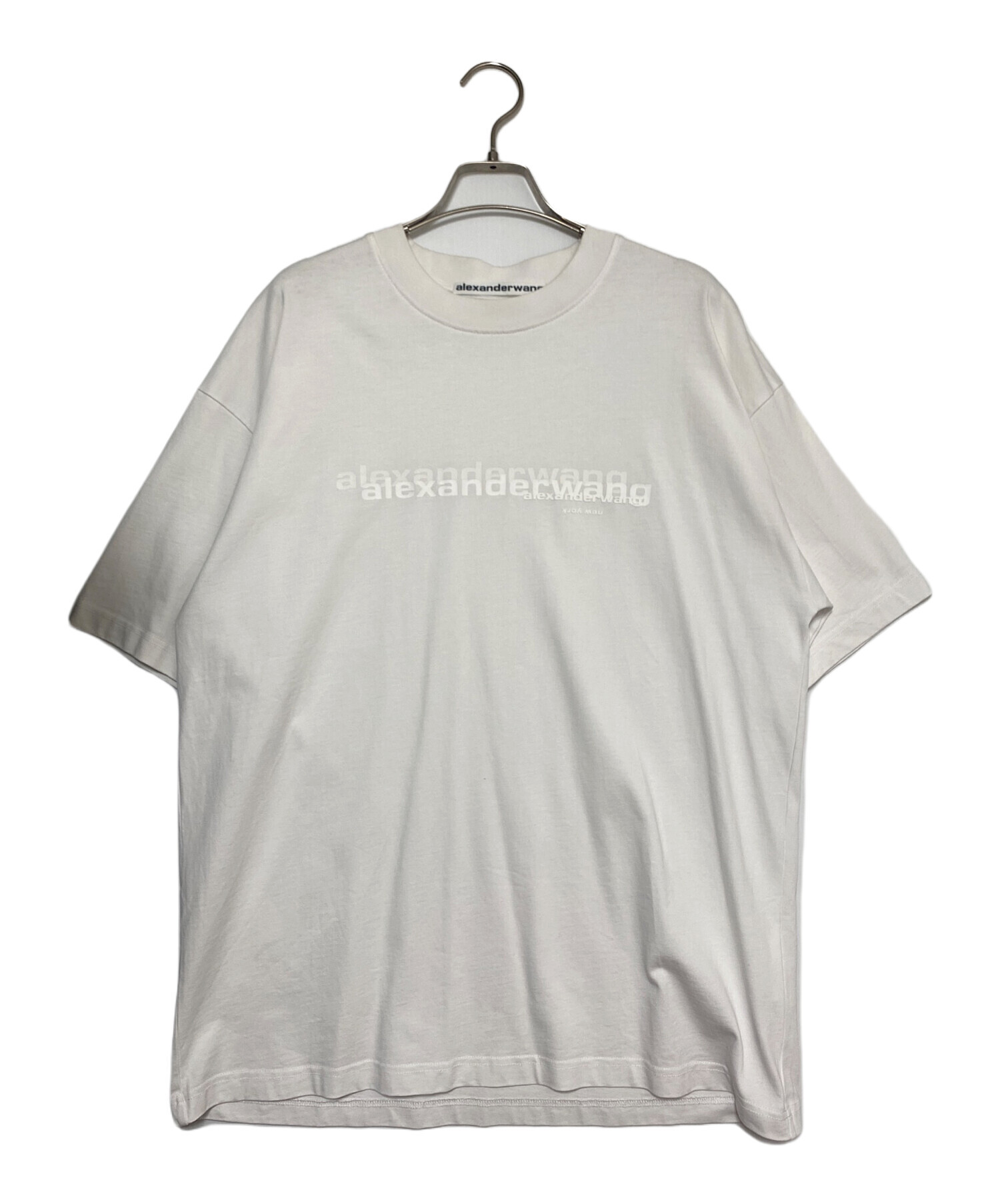 alexanderwang ホワイト 半袖Tシャツ 中古・古着通販】ALEXANDER WANG (アレキサンダー・ワン) フロントロゴ