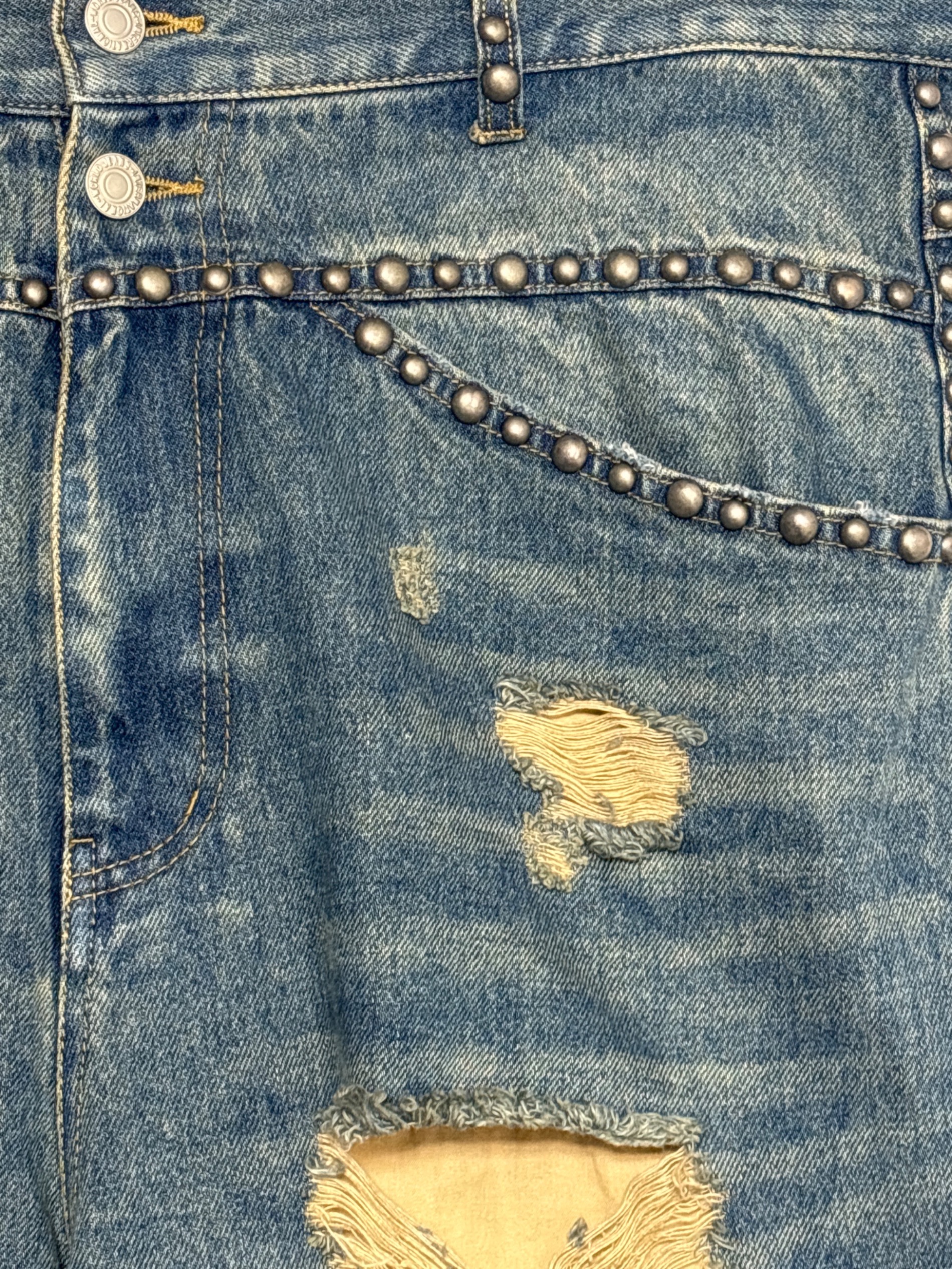 中古・古着通販】BREATH (ブレス) SUICIDE STUDS DENIM SHORTS