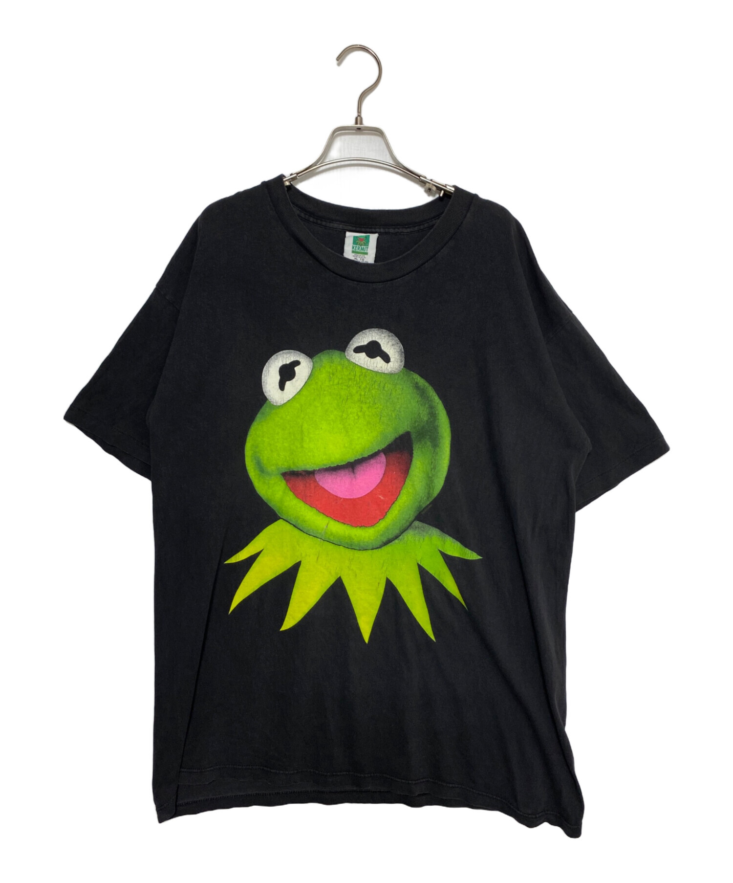90s Kermit forrest green カーミット Tシャツ 中古・古着通販】Kermit (カーミット) 90sカーミットTシャツ ブラック