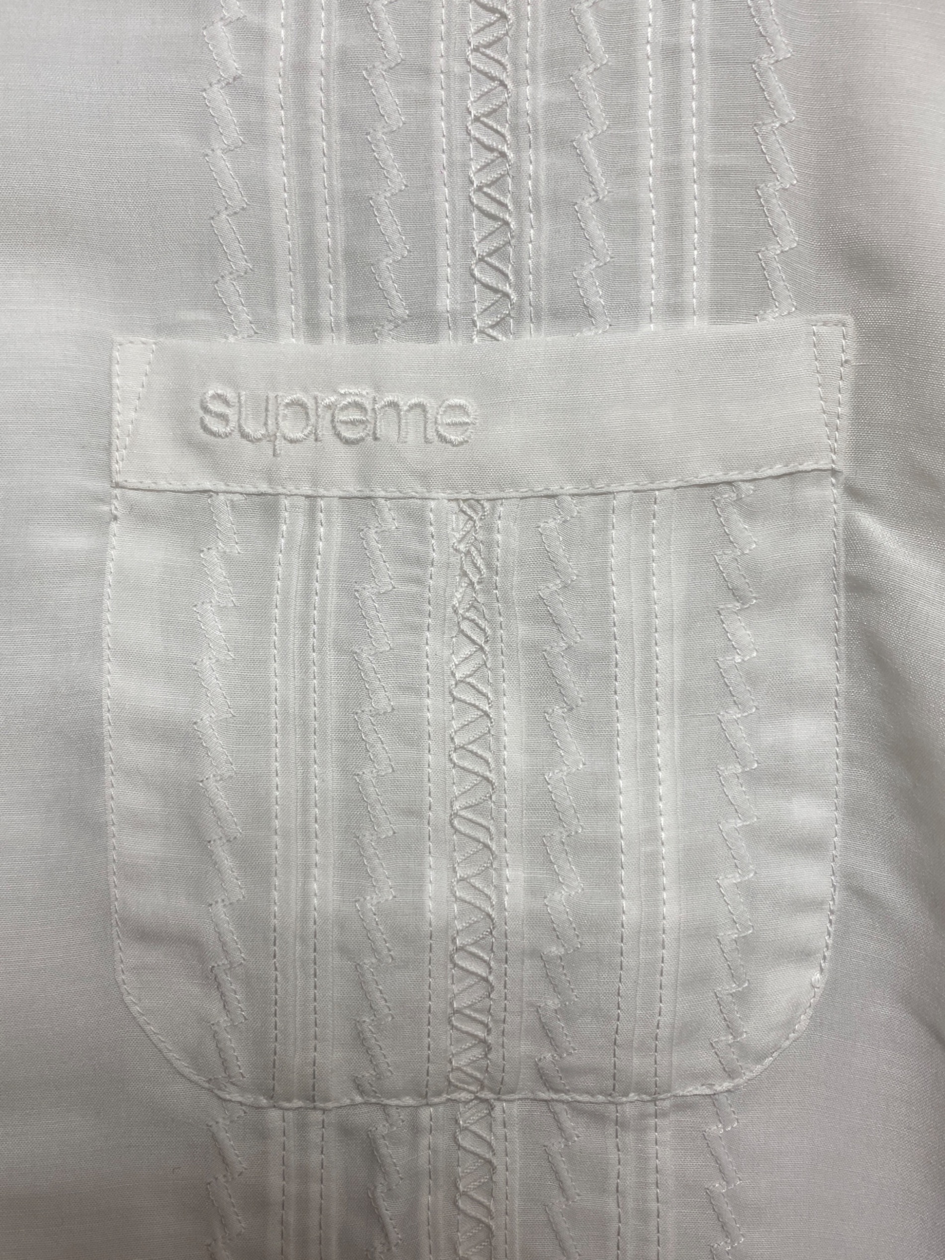 中古・古着通販】Supreme (シュプリーム) Pintuck S/S Shirt ホワイト