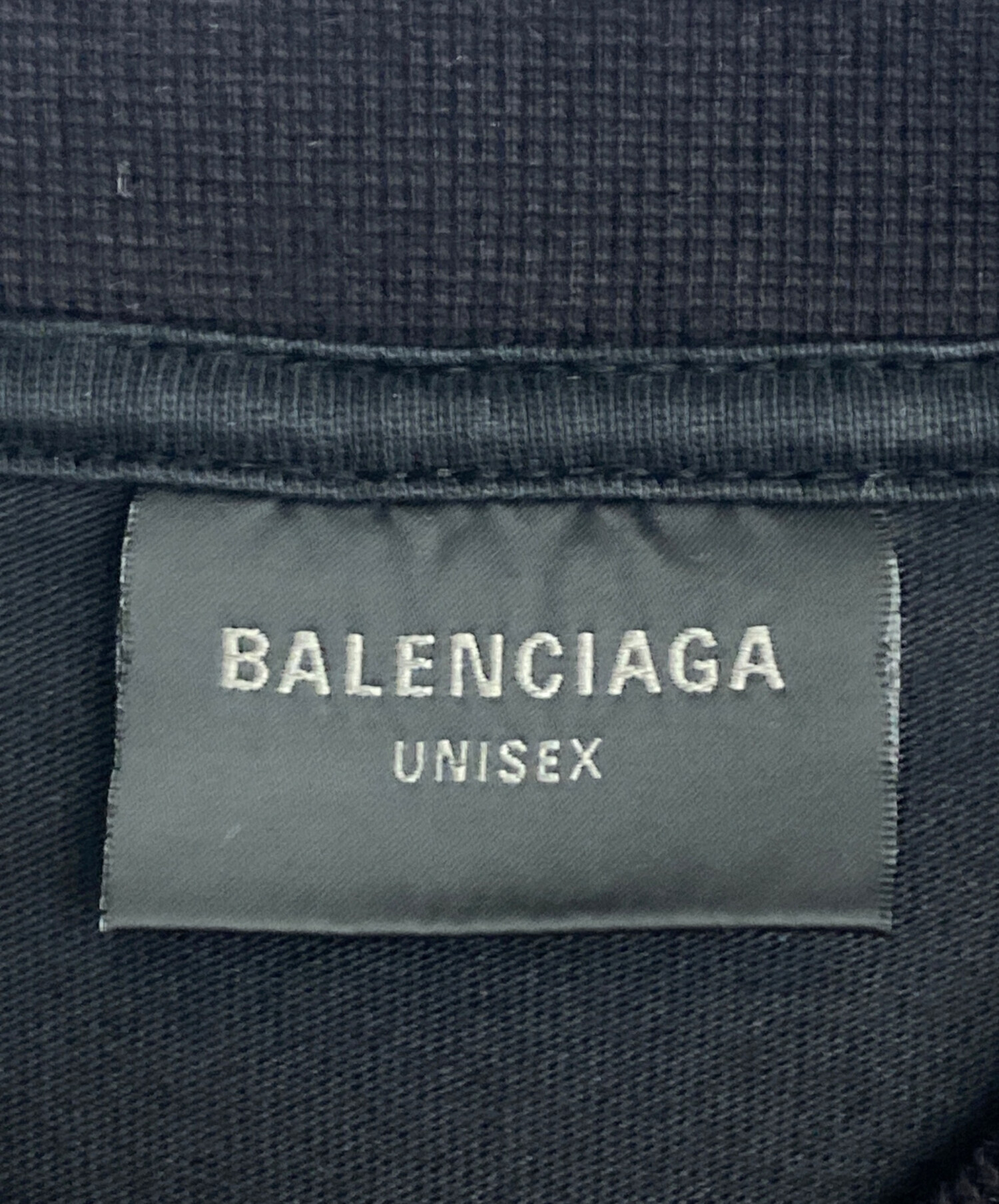 BALENCIAGA - バレンシアガ BALENCIAGA SAMPLE STICKER カットソー 衣料品 トップス コットン メンズ レディース イエロー系 739028 【中古】 中古・古着通販】BALENCIAGA (バレンシアガ) Sample sticker ブラック