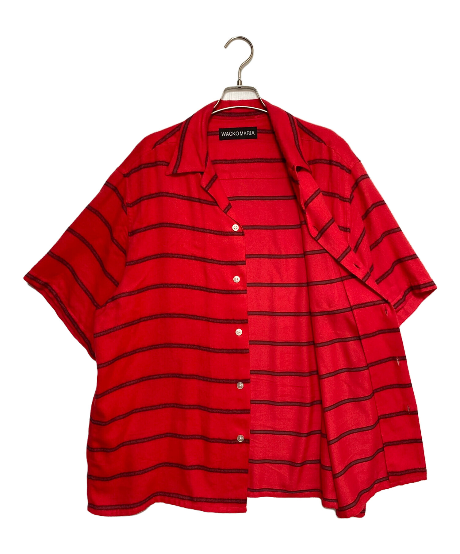 マリアーノ MAGLIANO  19AW  G280045 26/ TWISTED PRINTED SHIRT 総柄レーヨン長袖シャツ メンズ M 中古・古着通販】WACKO MARIA (ワコマリア) 26SS STRIPED OPEN COLLAR