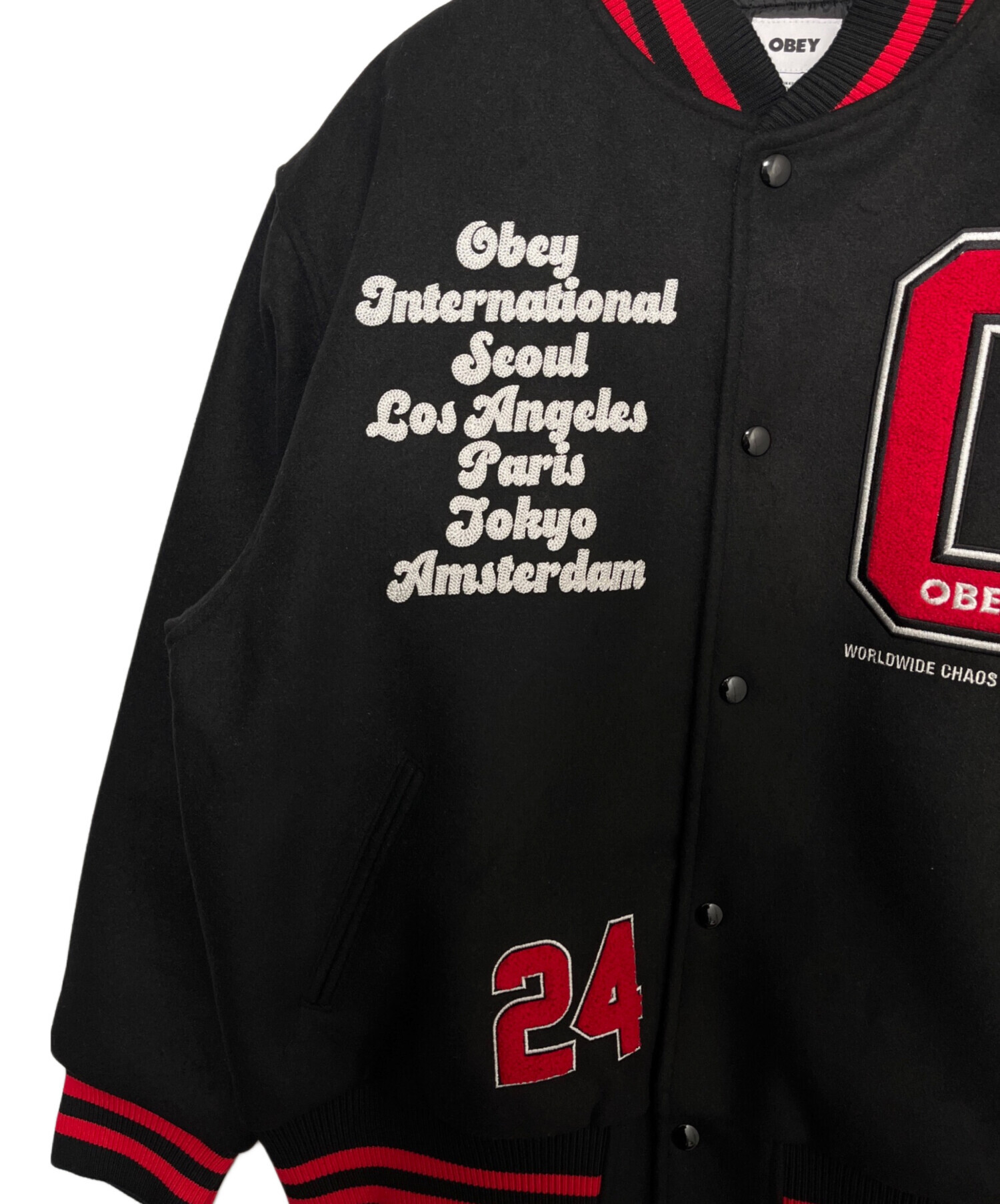 中古・古着通販】OBEY (オベイ) TOKYO INTERNATIONAL VARSITY JACKET