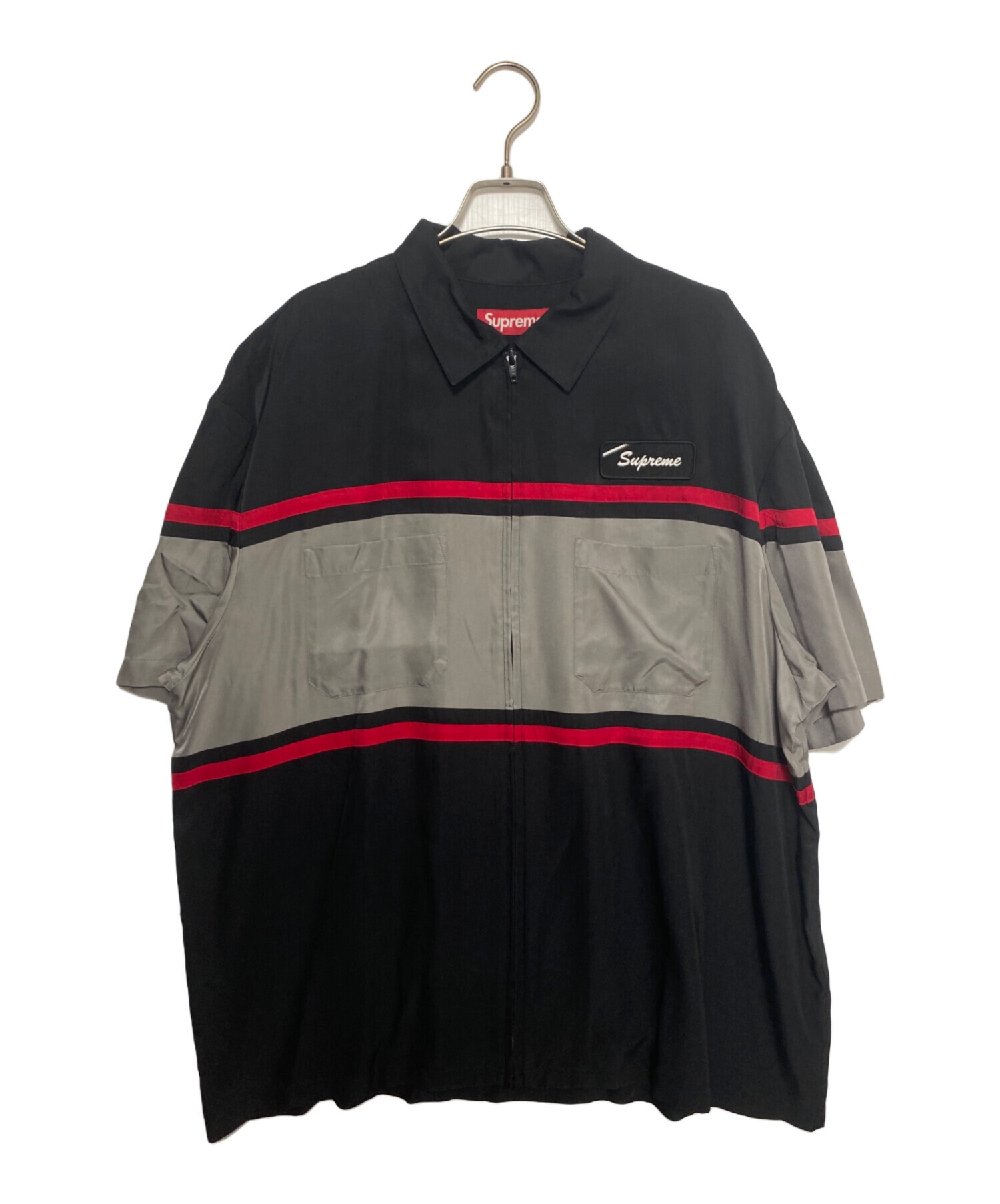 未使用　最安値　シュプリーム　silk shirt 中古・古着通販】Supreme (シュプリーム) 26ss Silk Zip Up S/S Shirt