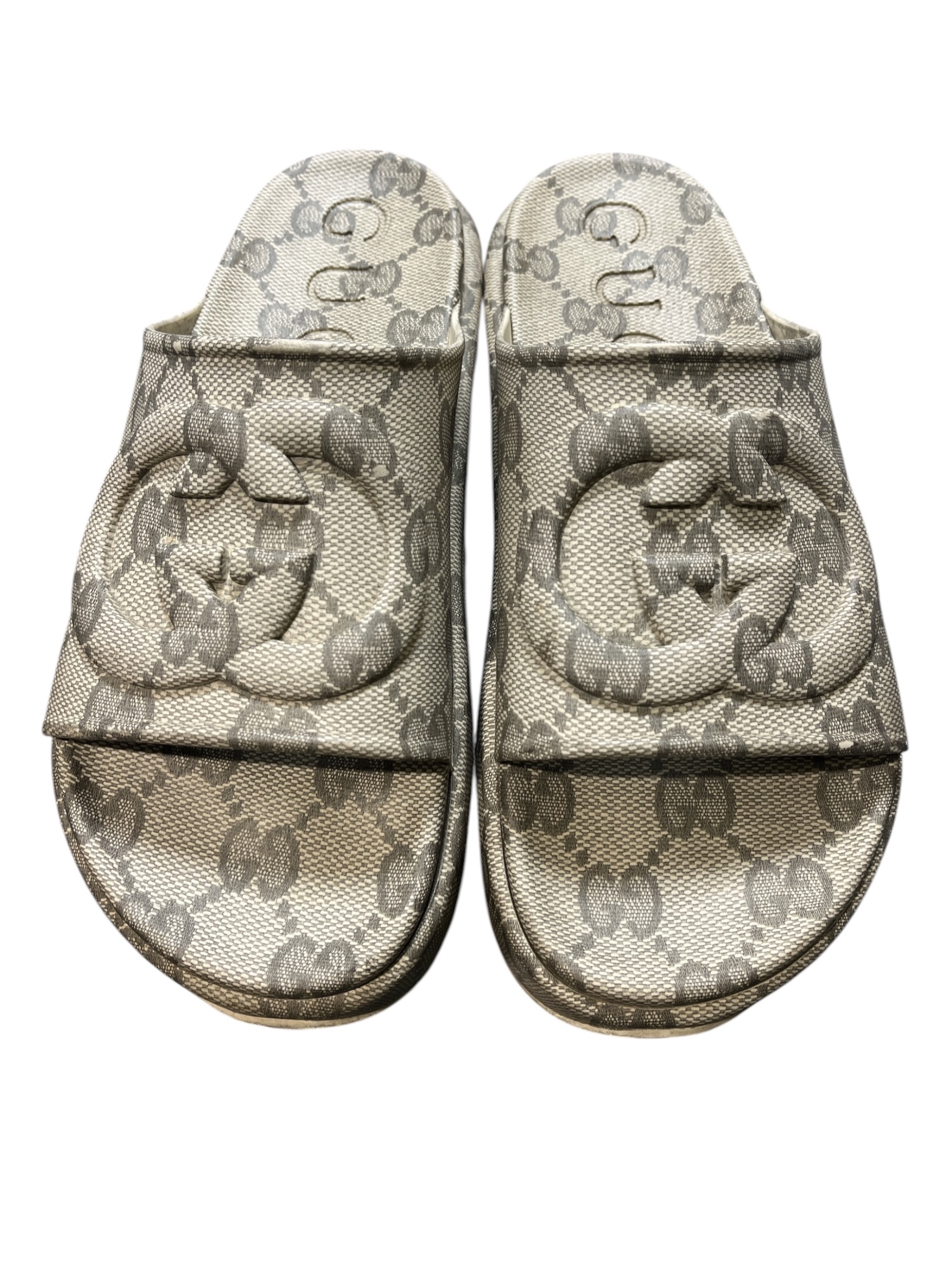 中古・古着通販】GUCCI (グッチ) インターロッキングG スライド カーキ