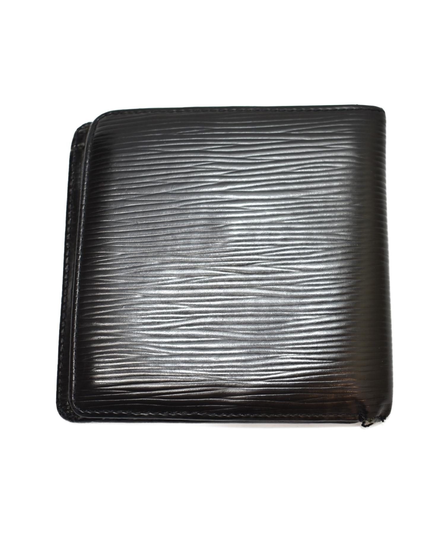 中古・古着通販】LOUIS VUITTON (ルイヴィトン) 2つ折り財布 ブラック