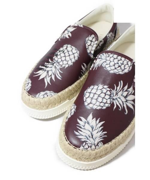 中古・古着通販】VALENTINO (ヴァレンティノ) 総柄スリッポン ボルドー 