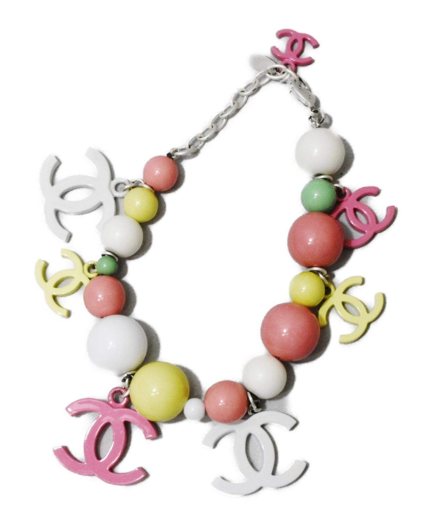 CHANEL 多色ビーズネックレス＆ブレスレットセット 中古・古着通販】CHANEL (シャネル) ココマークビーズブレスレット