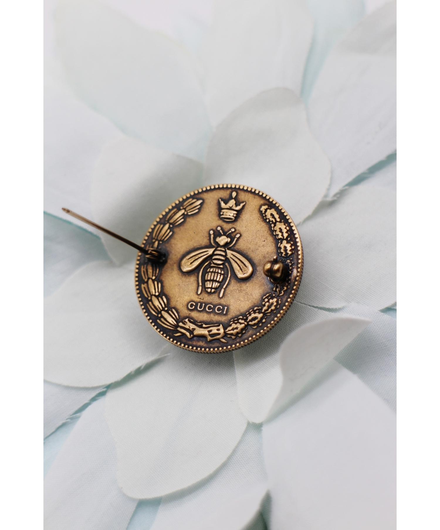 中古・古着通販】GUCCI (グッチ) フラワーコサージュブローチ ライト