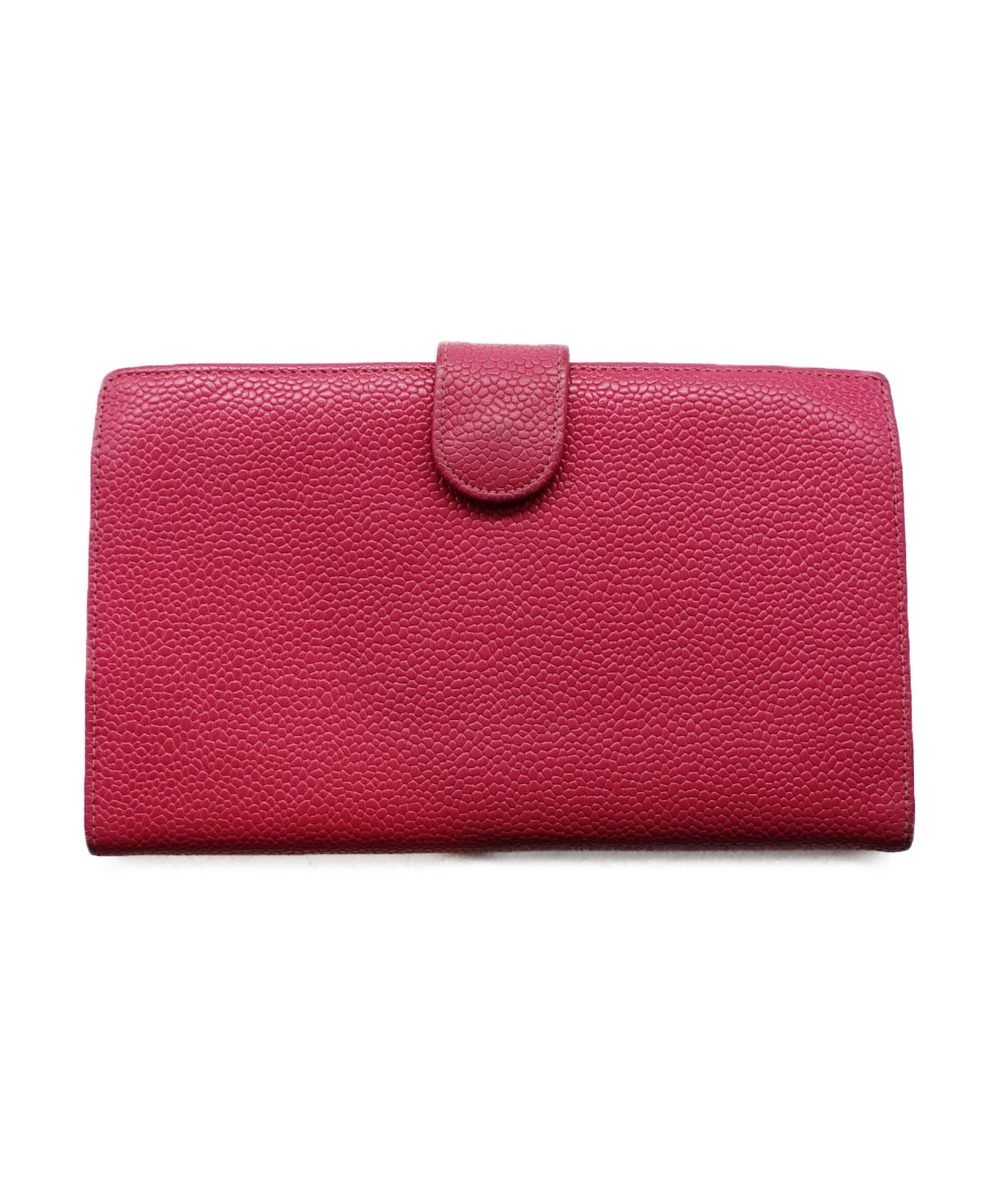 中古・古着通販CHANEL (シャネル) 2つ折りがま口財布 ピンク シャネル 