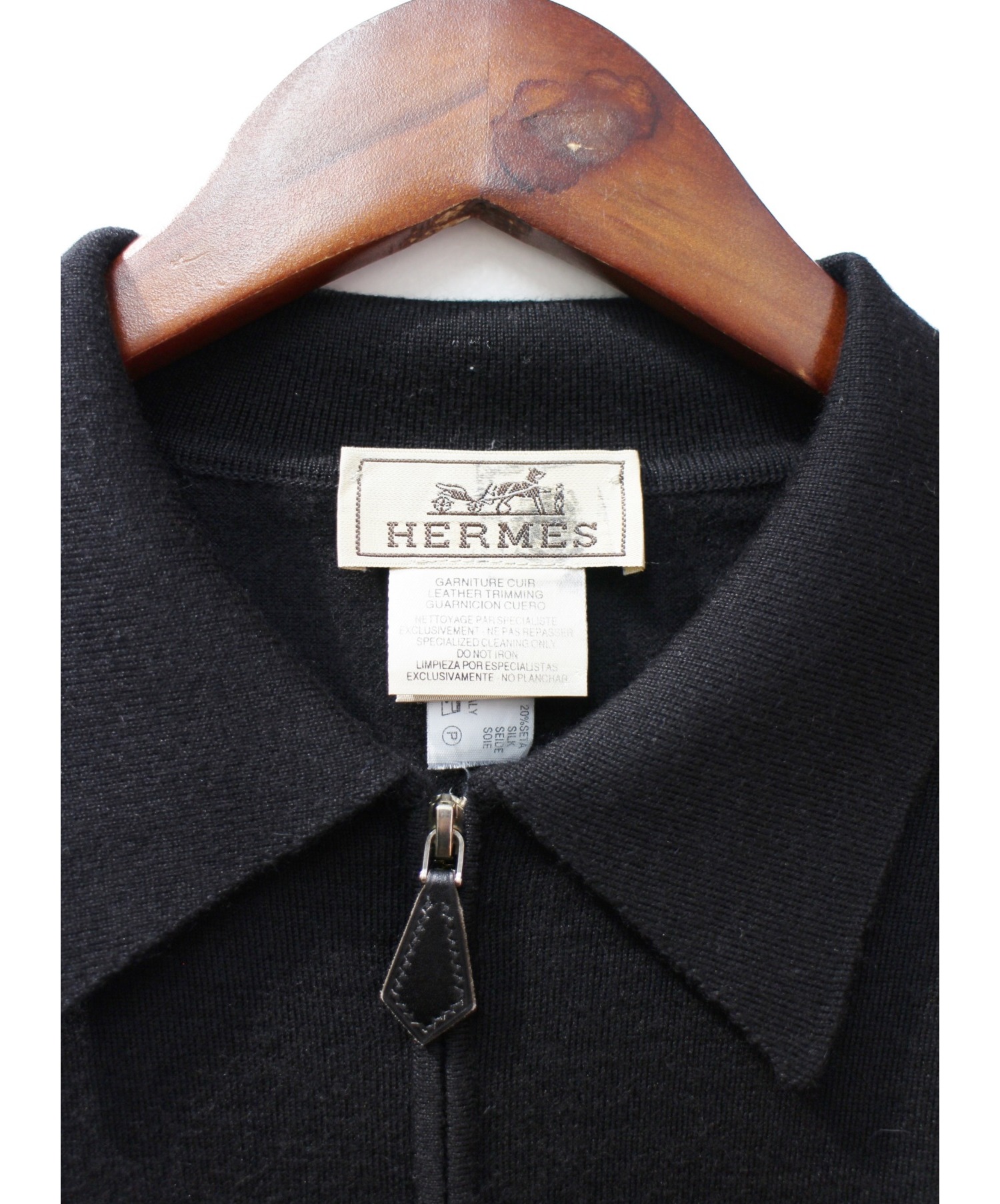 中古・古着通販】HERMES (エルメス) カシミヤシルク混ハーフジップ
