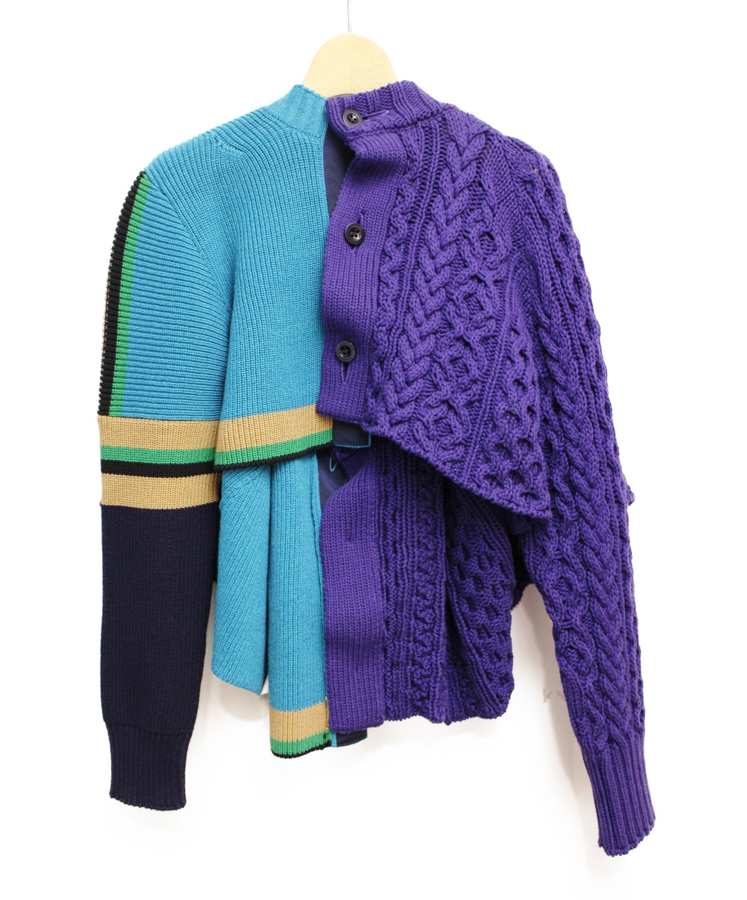 中古・古着通販】sacai (サカイ) クロップドニットカーディガン