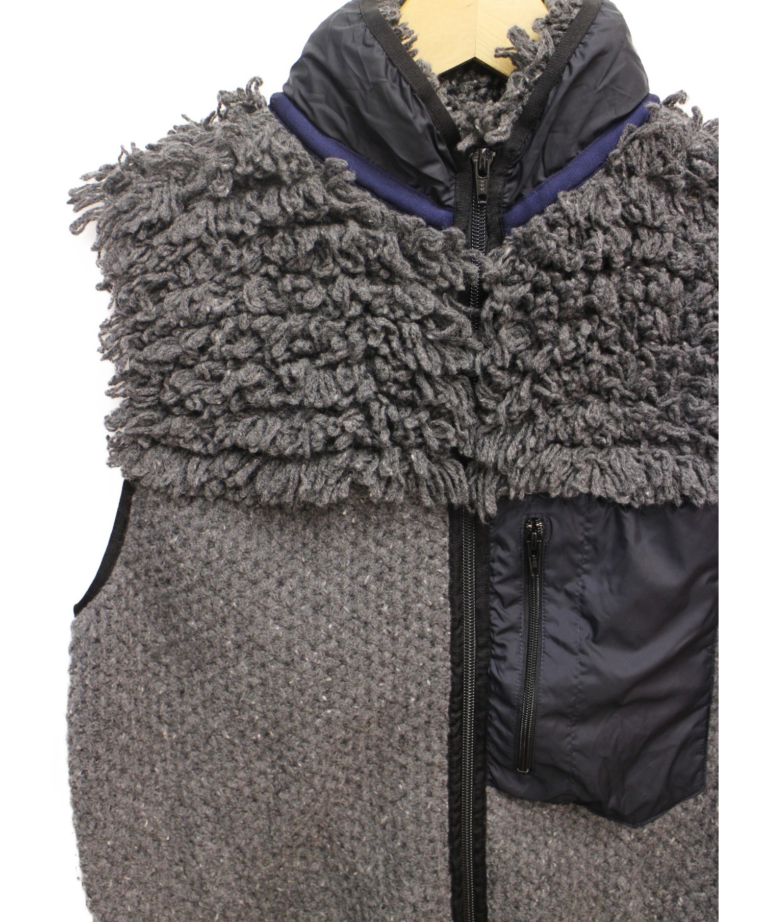 中古・古着通販】sacai (サカイ) ニットベスト グレー サイズ:1