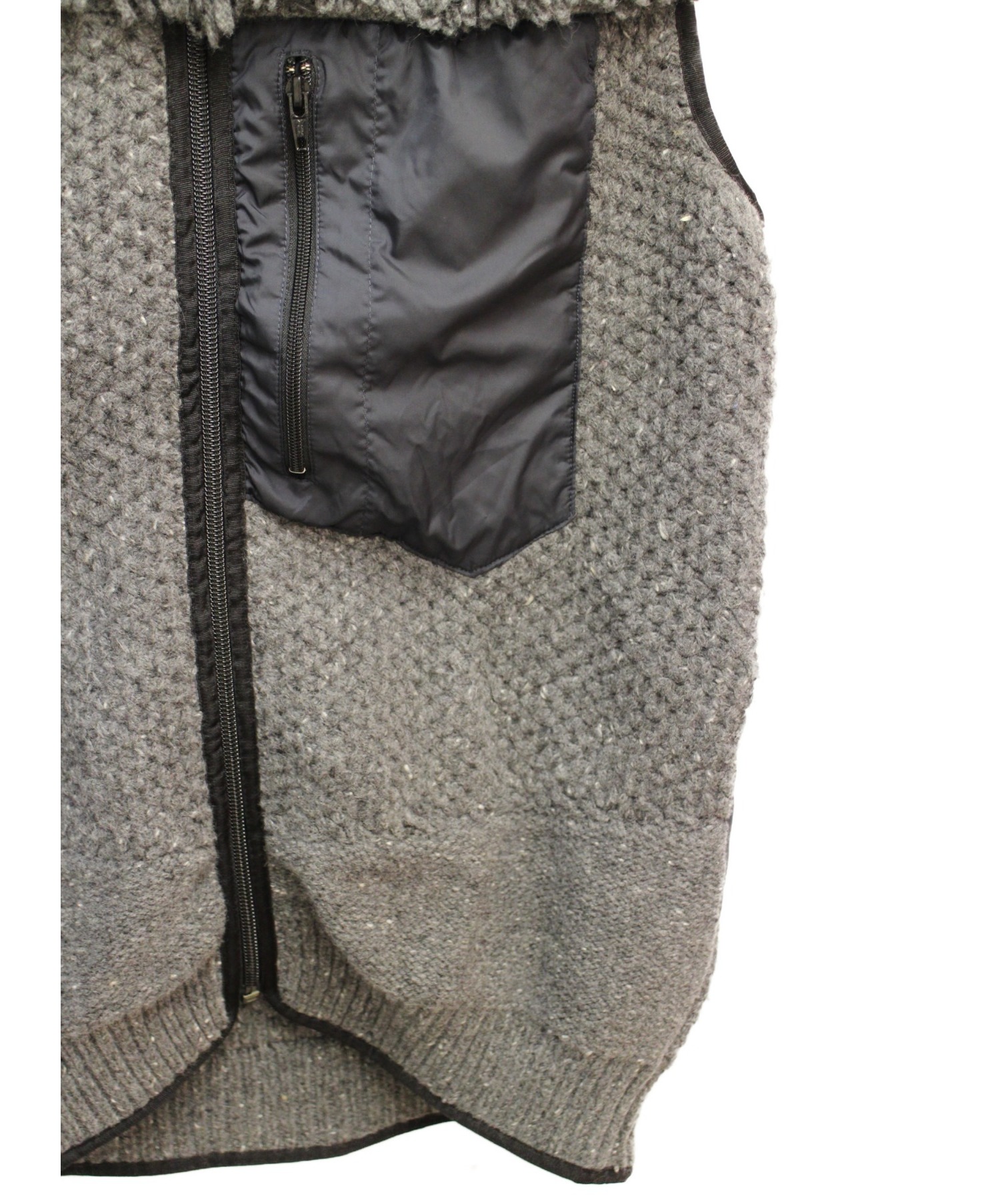 中古・古着通販】sacai (サカイ) ニットベスト グレー サイズ:1