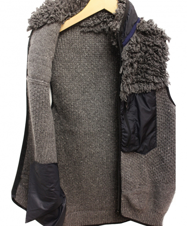 中古・古着通販】sacai (サカイ) ニットベスト グレー サイズ:1